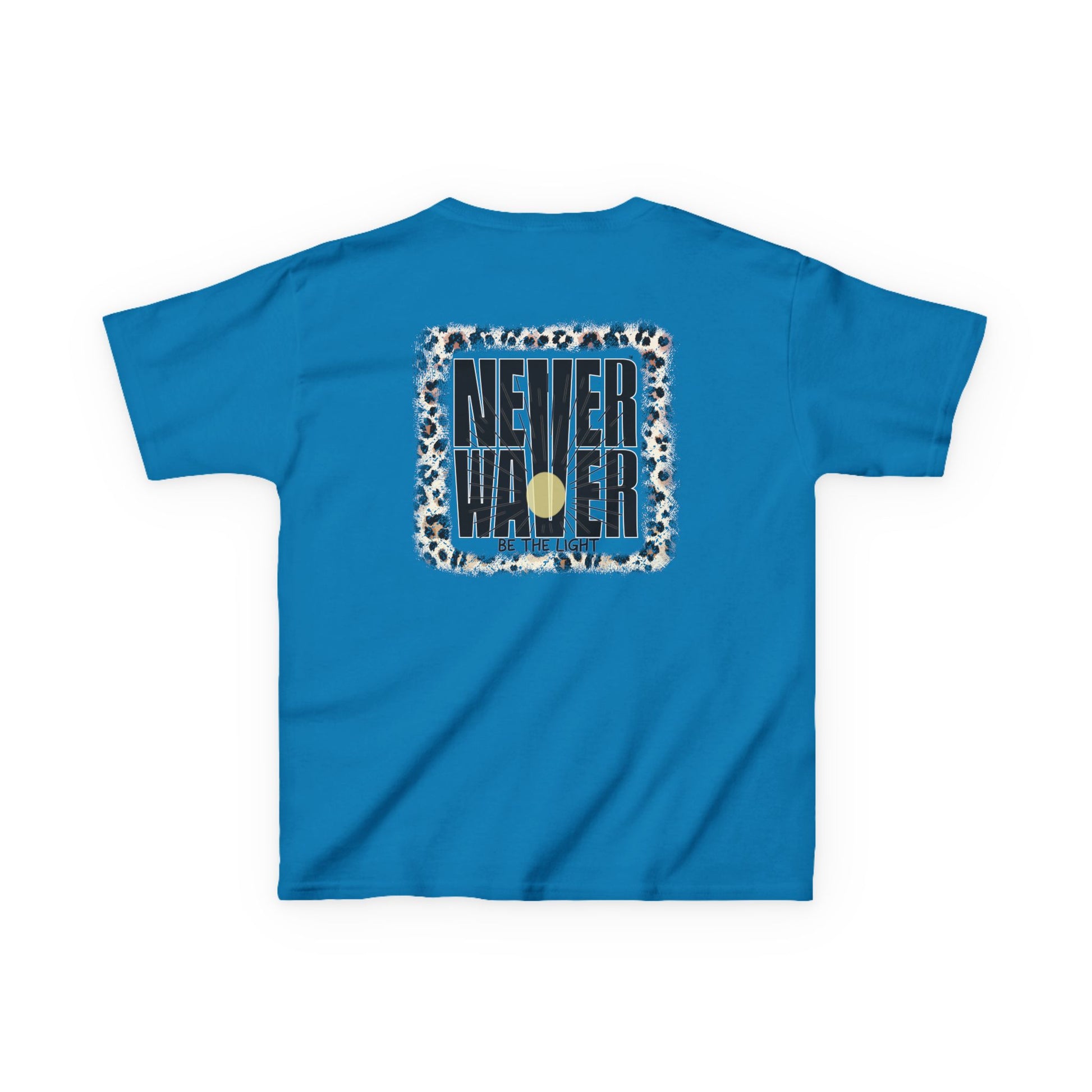Kids Heavy Cotton™ Tee -NEVER WAVER Be The Light Design - Stylish, Comfortable Everyday Wear - Never Waver