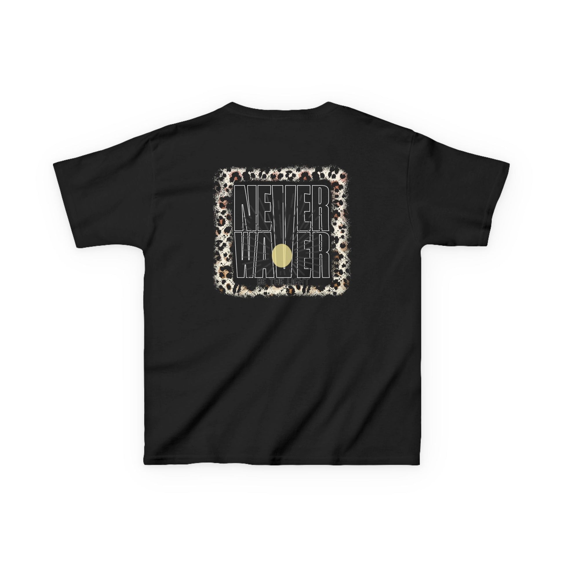 Kids Heavy Cotton™ Tee -NEVER WAVER Be The Light Design - Stylish, Comfortable Everyday Wear - Never Waver