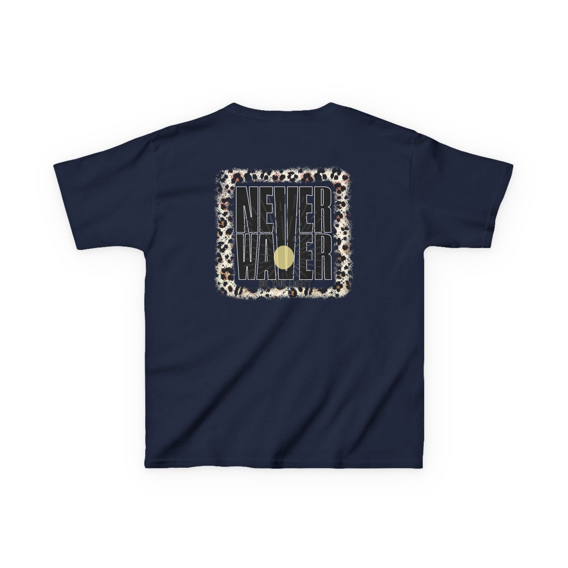 Kids Heavy Cotton™ Tee -NEVER WAVER Be The Light Design - Stylish, Comfortable Everyday Wear - Never Waver