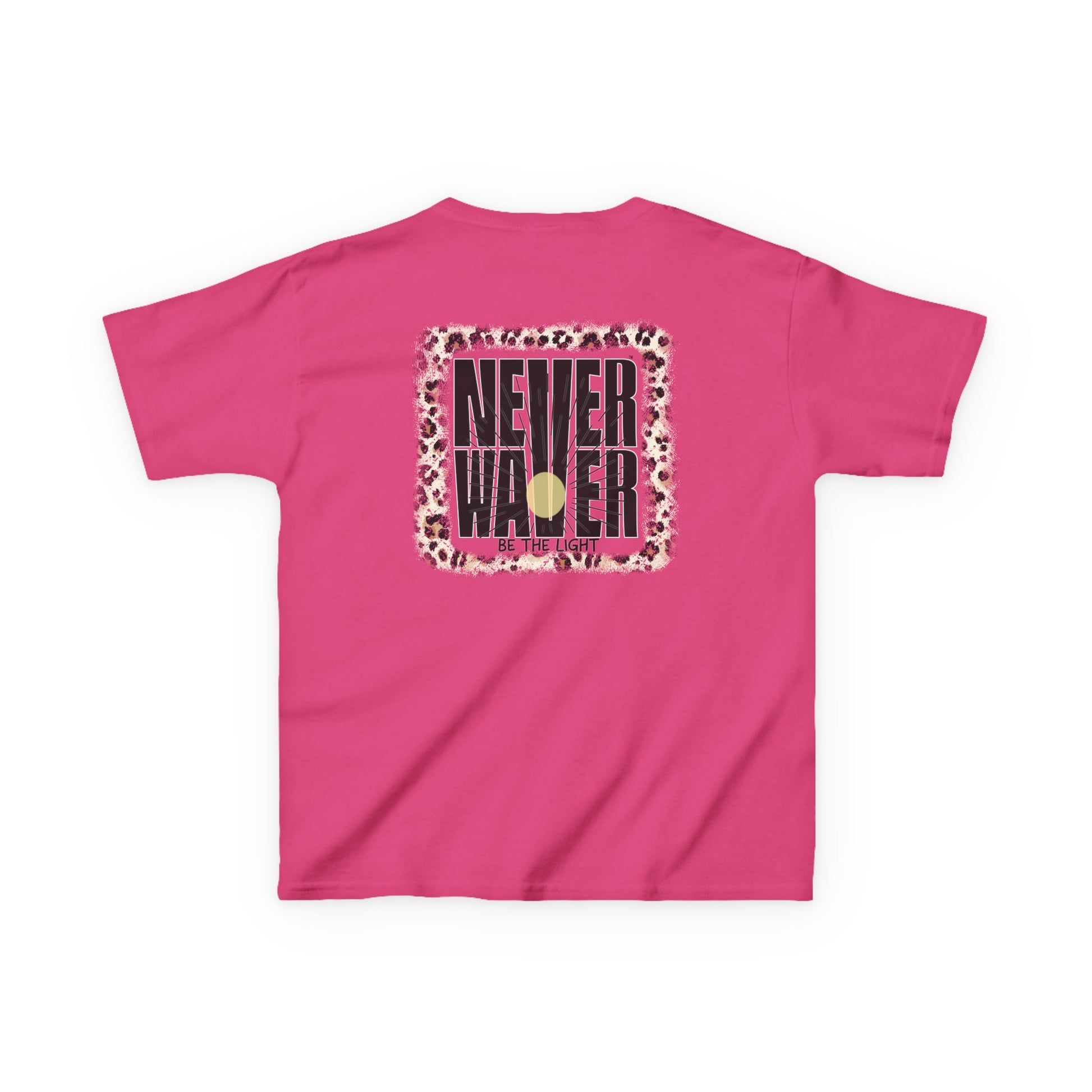 Kids Heavy Cotton™ Tee -NEVER WAVER Be The Light Design - Stylish, Comfortable Everyday Wear - Never Waver