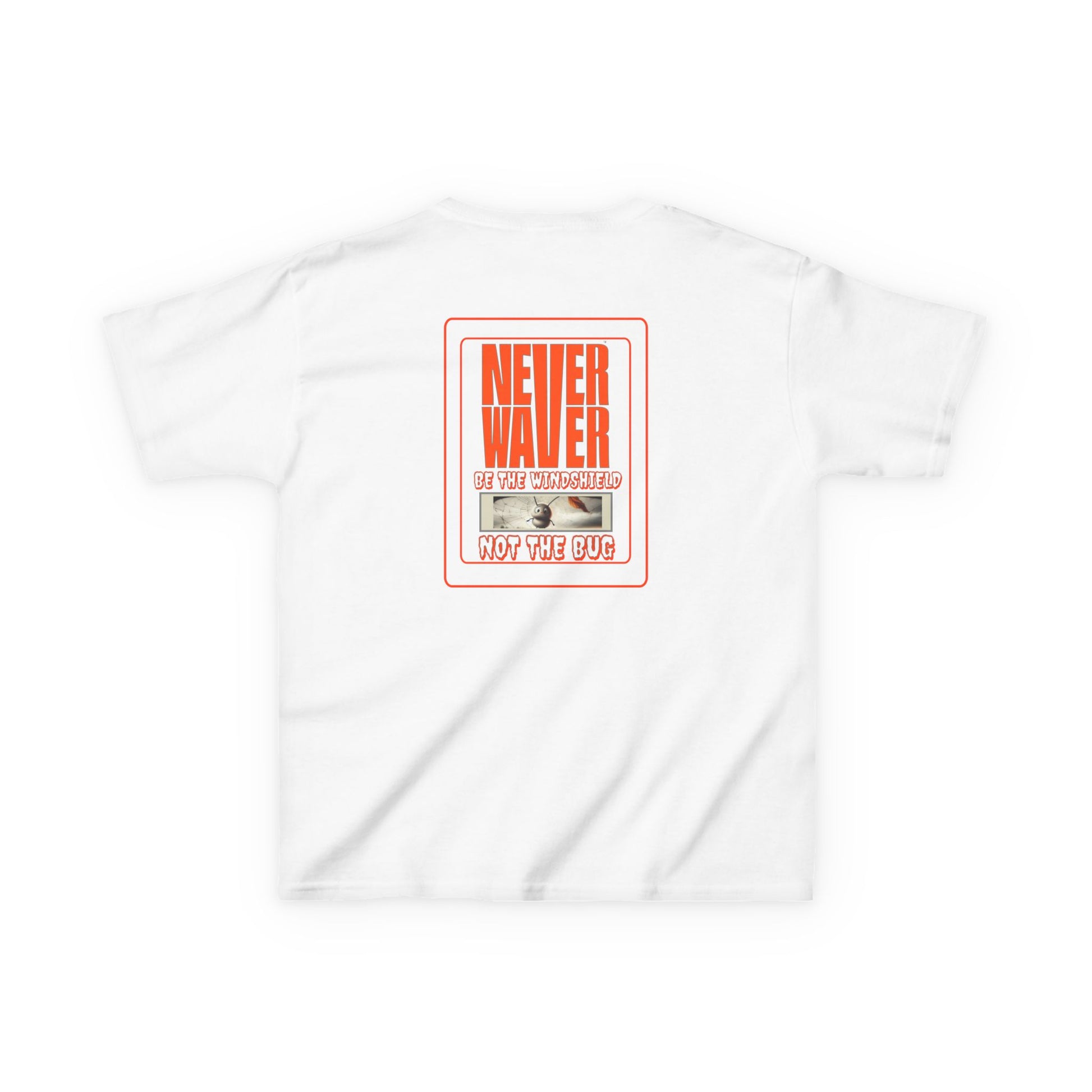 Kids Heavy Cotton™ Tee -Never Waver be the Windshield- Stylish, Comfortable Everyday Wear - Never Waver