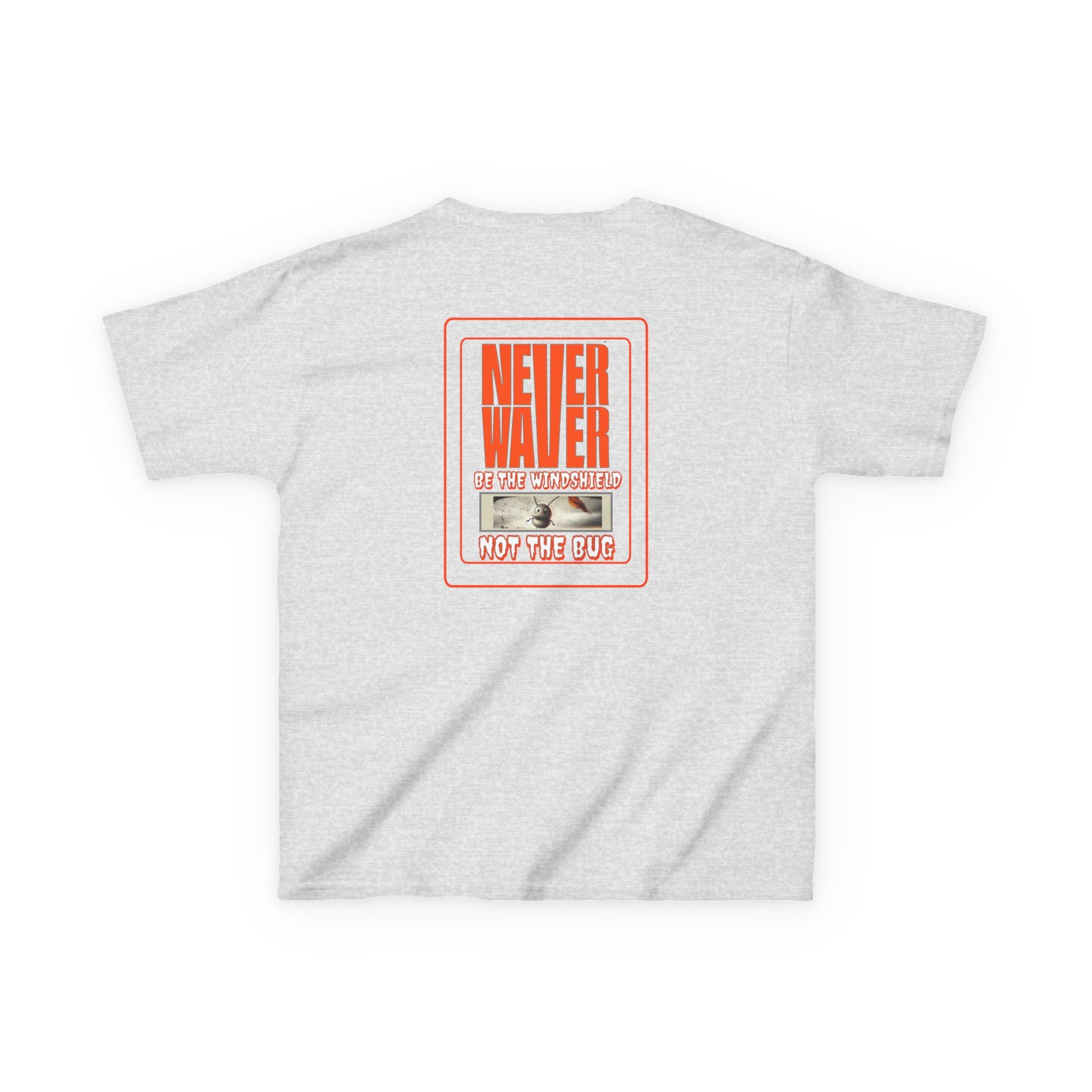 Kids Heavy Cotton™ Tee -Never Waver be the Windshield- Stylish, Comfortable Everyday Wear - Never Waver