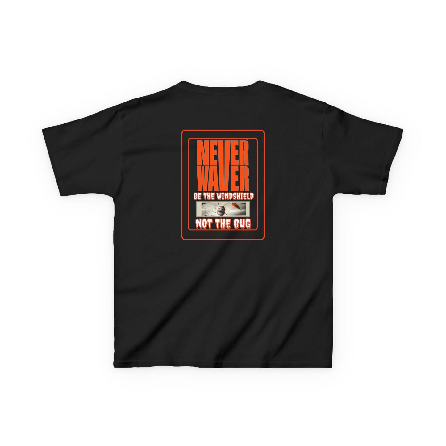Kids Heavy Cotton™ Tee -Never Waver be the Windshield- Stylish, Comfortable Everyday Wear - Never Waver
