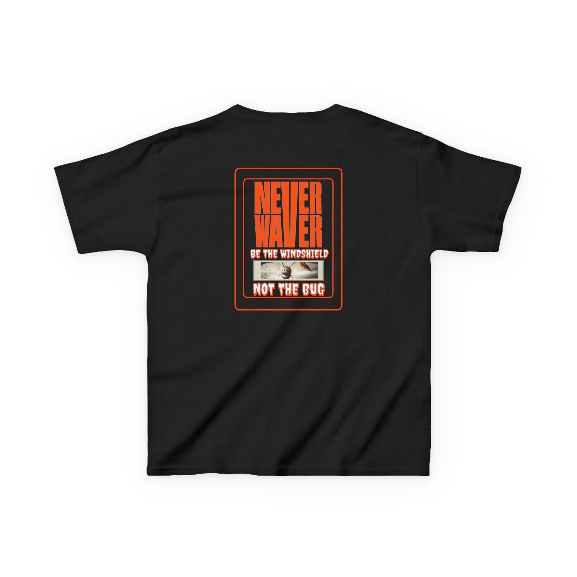 Kids Heavy Cotton™ Tee -Never Waver be the Windshield- Stylish, Comfortable Everyday Wear - Never Waver
