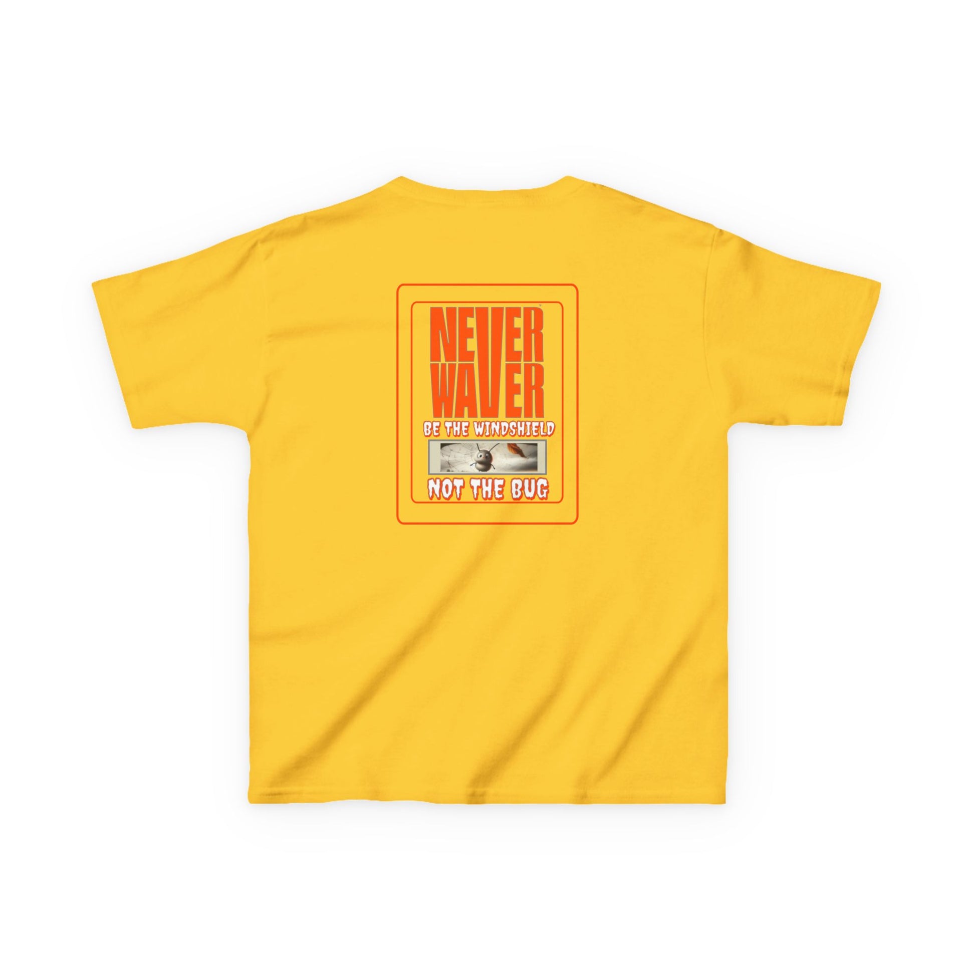 Kids Heavy Cotton™ Tee -Never Waver be the Windshield- Stylish, Comfortable Everyday Wear - Never Waver