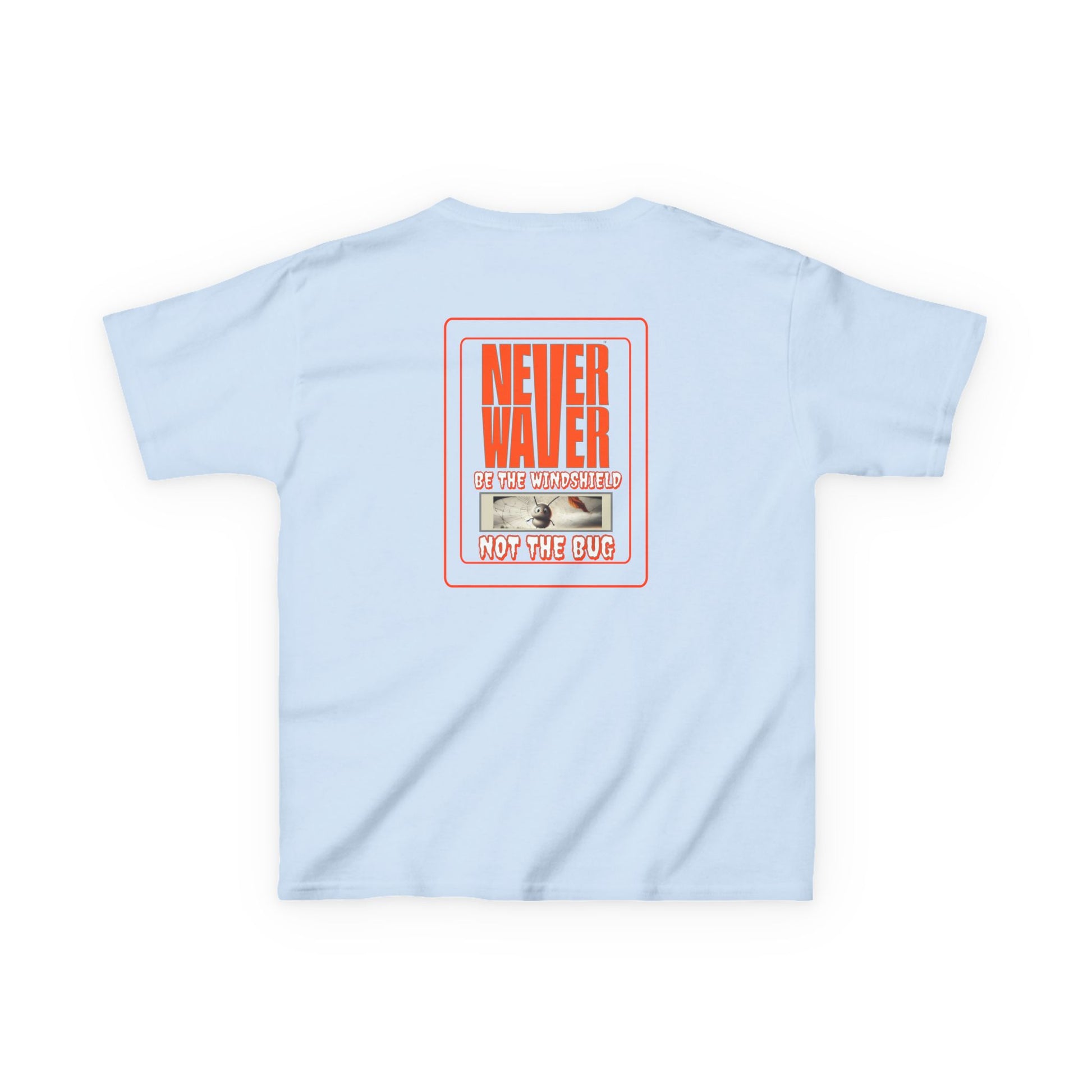 Kids Heavy Cotton™ Tee -Never Waver be the Windshield- Stylish, Comfortable Everyday Wear - Never Waver