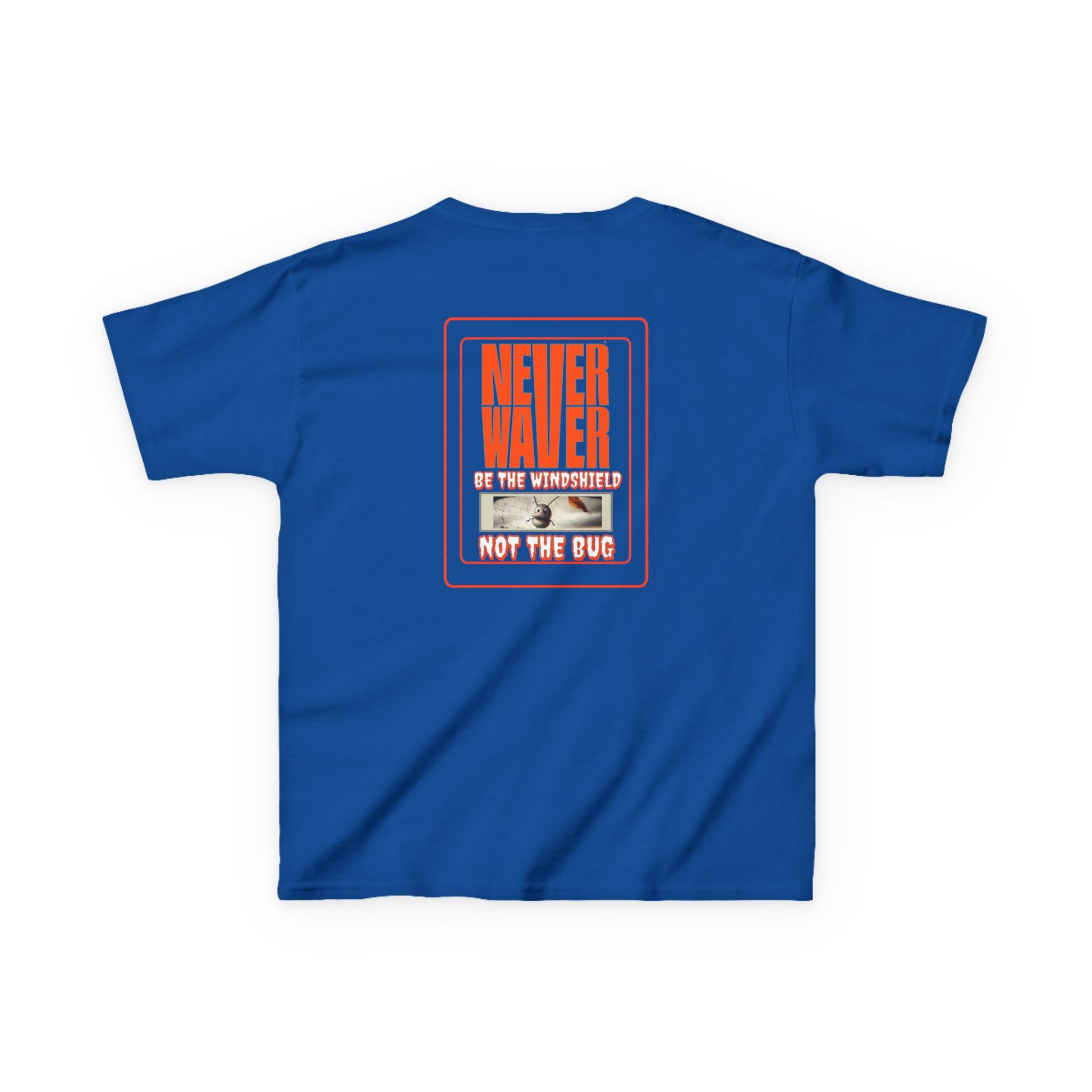 Kids Heavy Cotton™ Tee -Never Waver be the Windshield- Stylish, Comfortable Everyday Wear - Never Waver