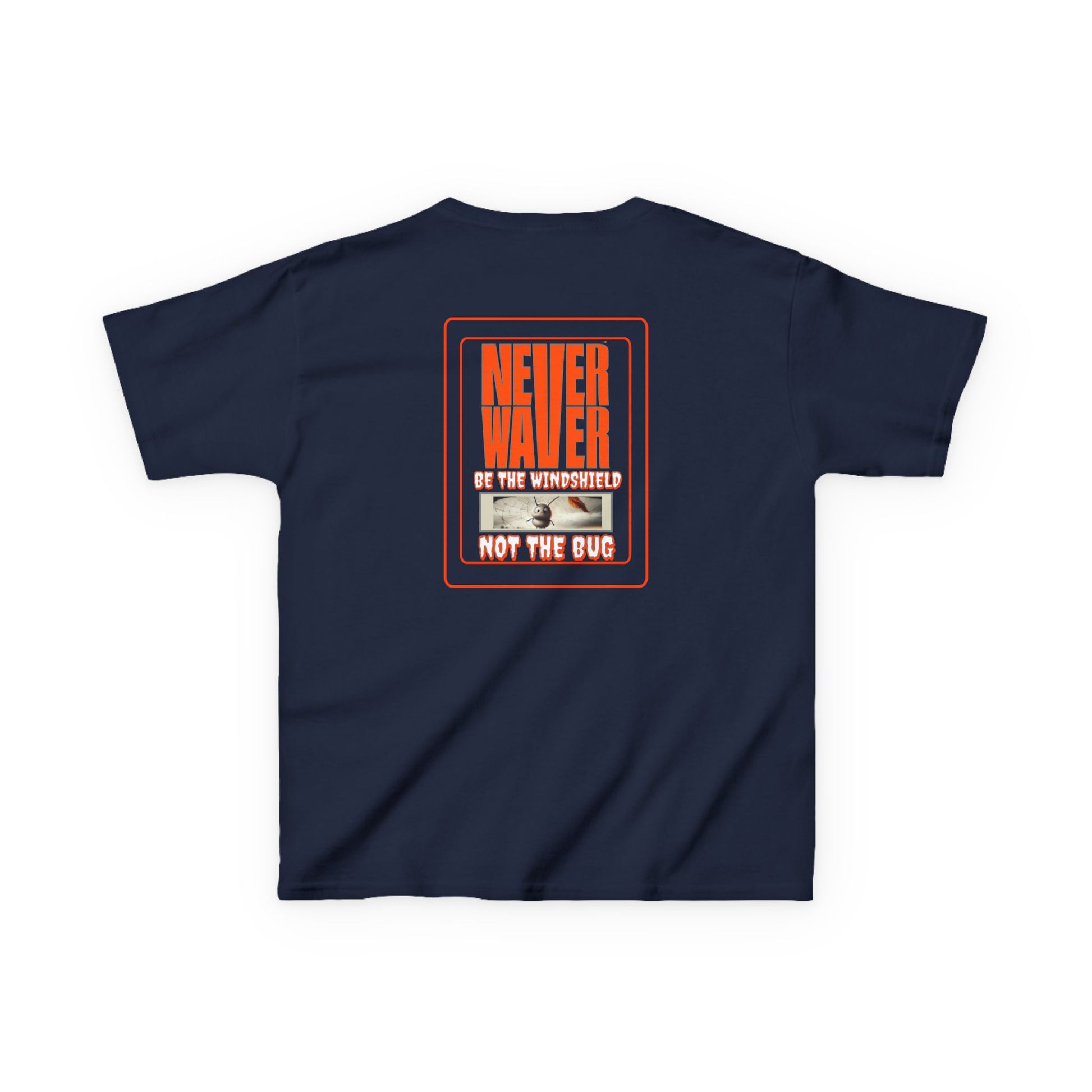 Kids Heavy Cotton™ Tee -Never Waver be the Windshield- Stylish, Comfortable Everyday Wear - Never Waver