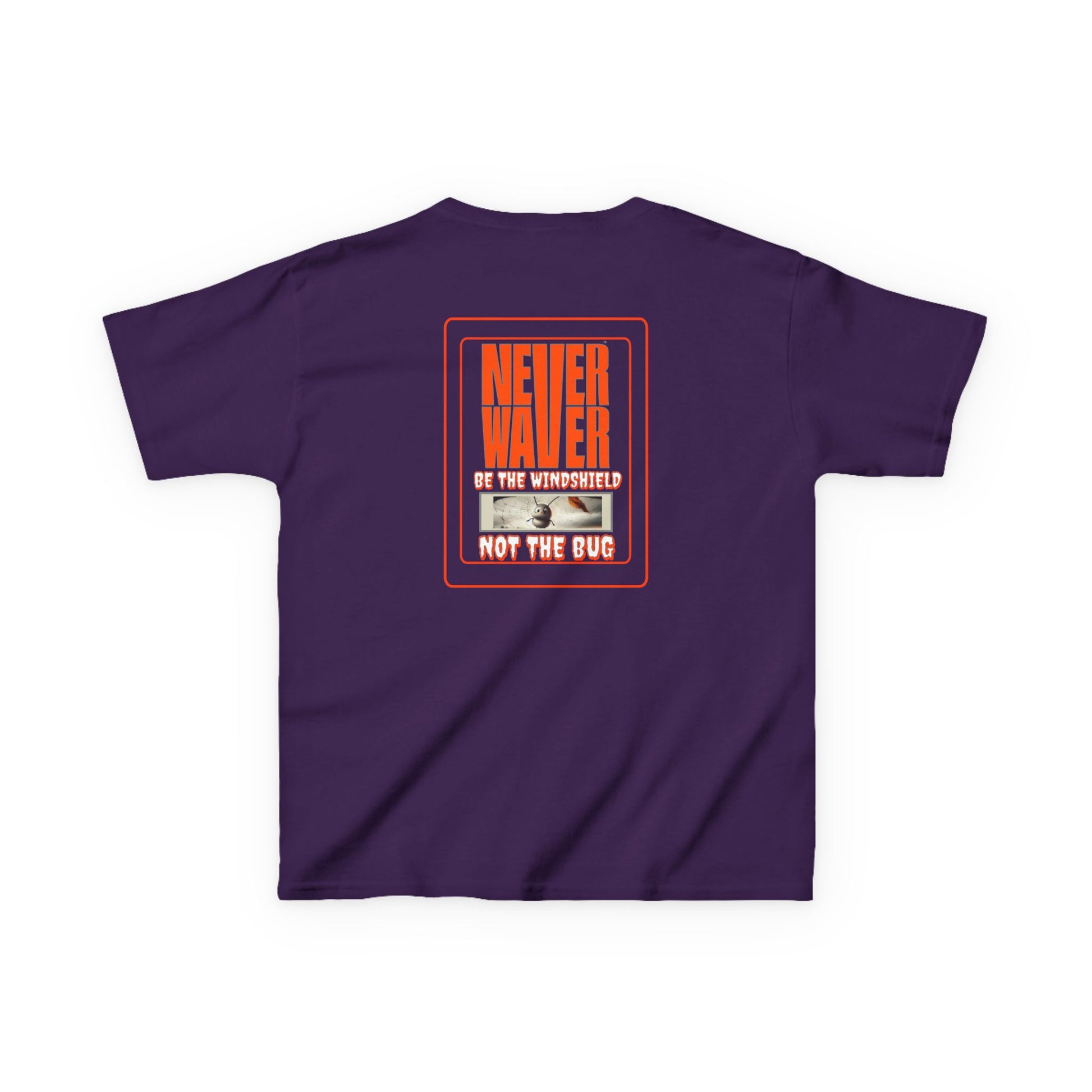 Kids Heavy Cotton™ Tee -Never Waver be the Windshield- Stylish, Comfortable Everyday Wear - Never Waver