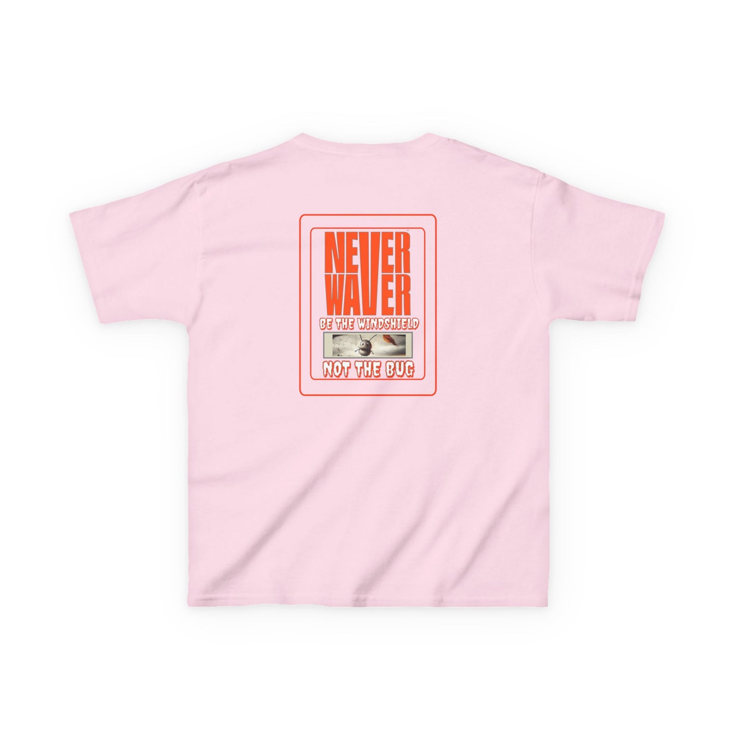 Kids Heavy Cotton™ Tee -Never Waver be the Windshield- Stylish, Comfortable Everyday Wear - Never Waver