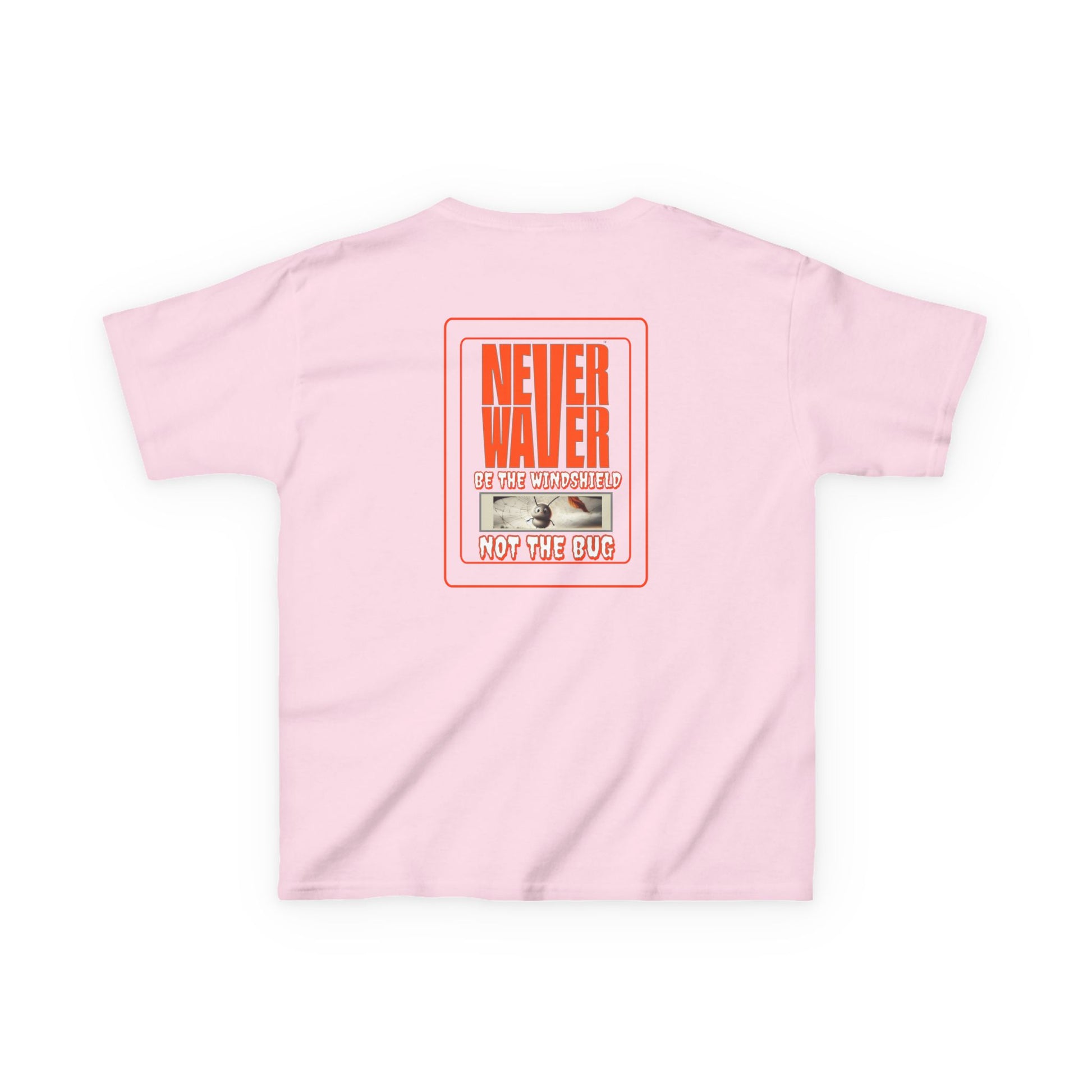 Kids Heavy Cotton™ Tee -Never Waver be the Windshield- Stylish, Comfortable Everyday Wear - Never Waver