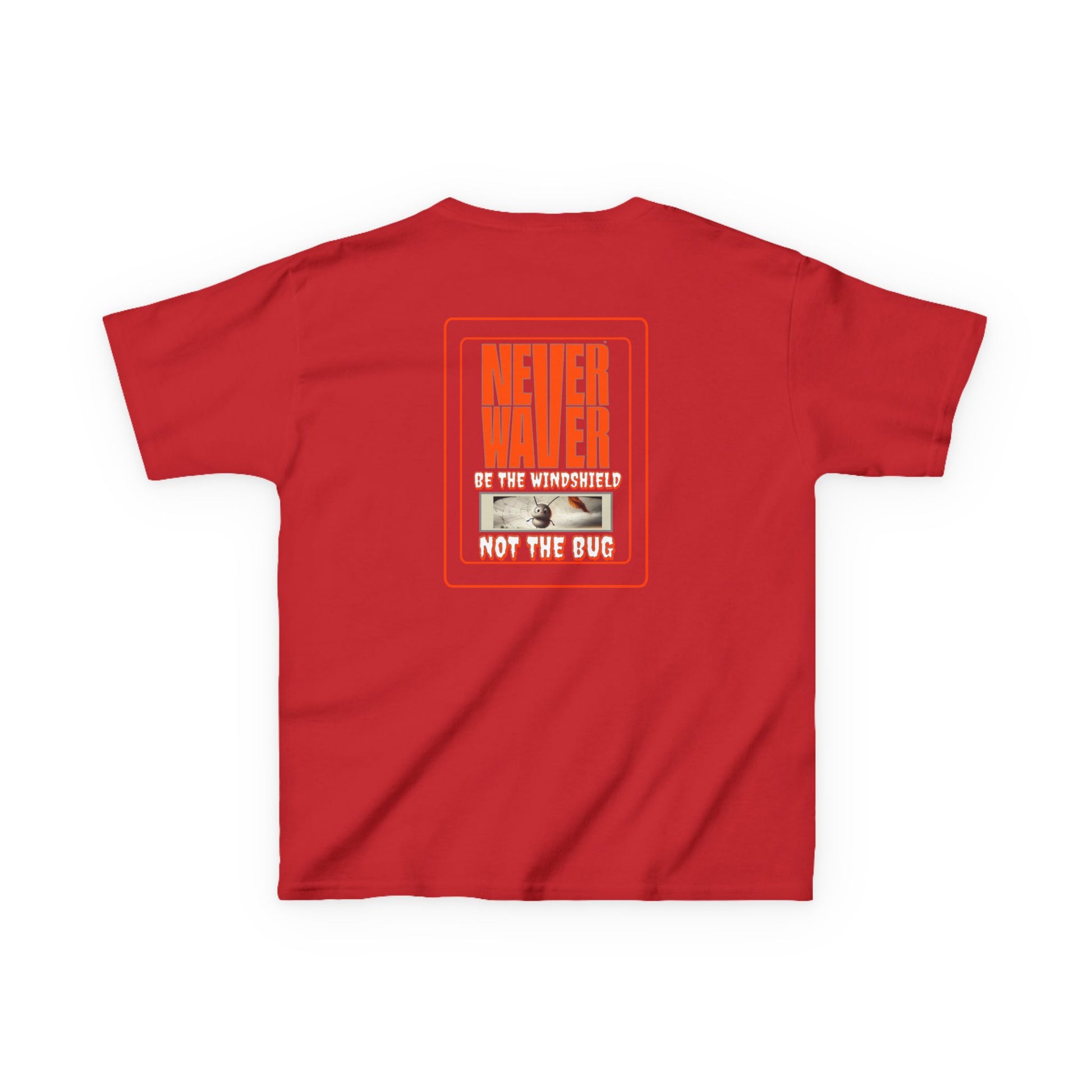 Kids Heavy Cotton™ Tee -Never Waver be the Windshield- Stylish, Comfortable Everyday Wear - Never Waver