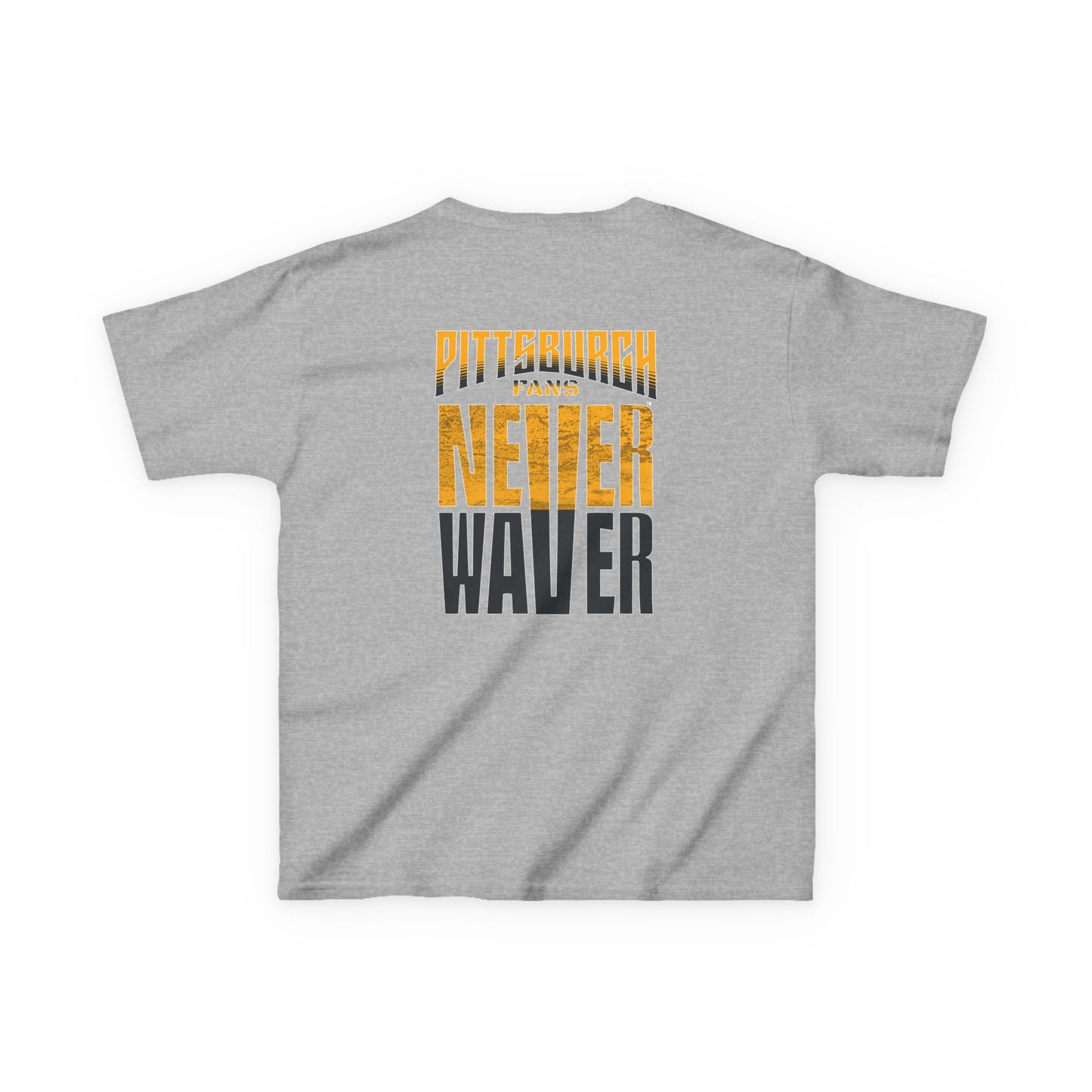 Kids Heavy Cotton™ Tee - Pittsburgh Fans Never Waver - Never Waver