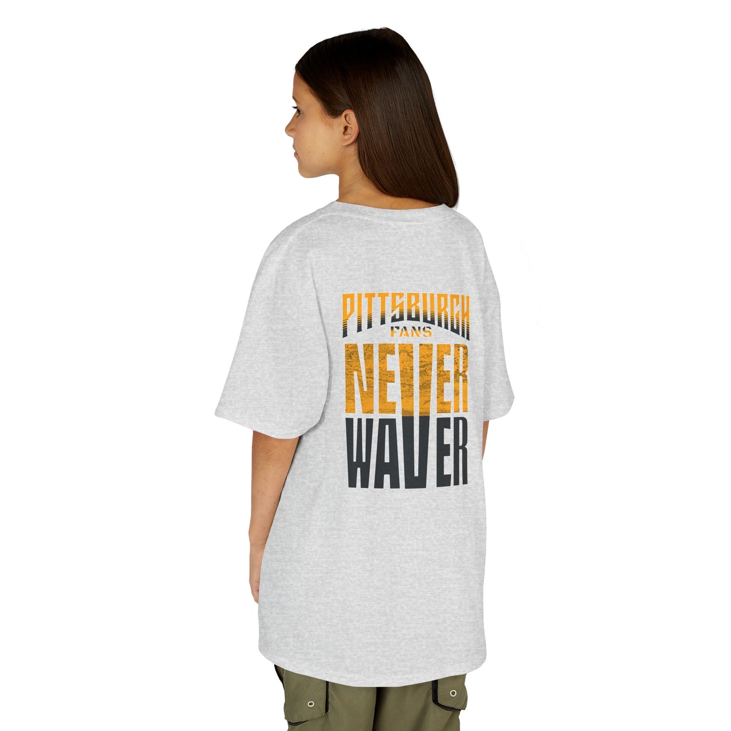 Kids Heavy Cotton™ Tee - Pittsburgh Fans Never Waver - Never Waver