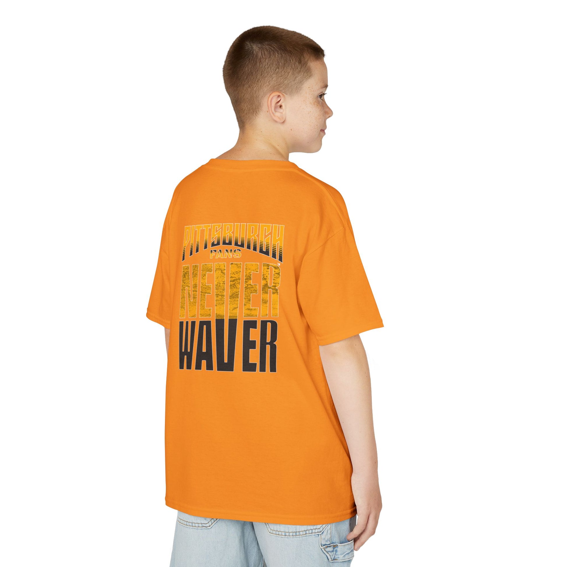 Kids Heavy Cotton™ Tee - Pittsburgh Fans Never Waver - Never Waver