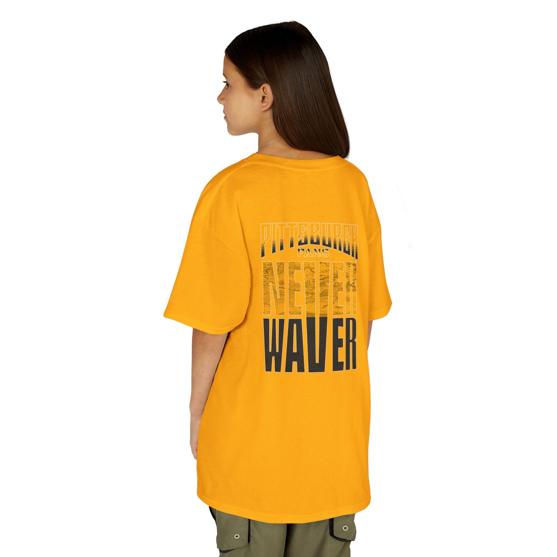 Kids Heavy Cotton™ Tee - Pittsburgh Fans Never Waver - Never Waver