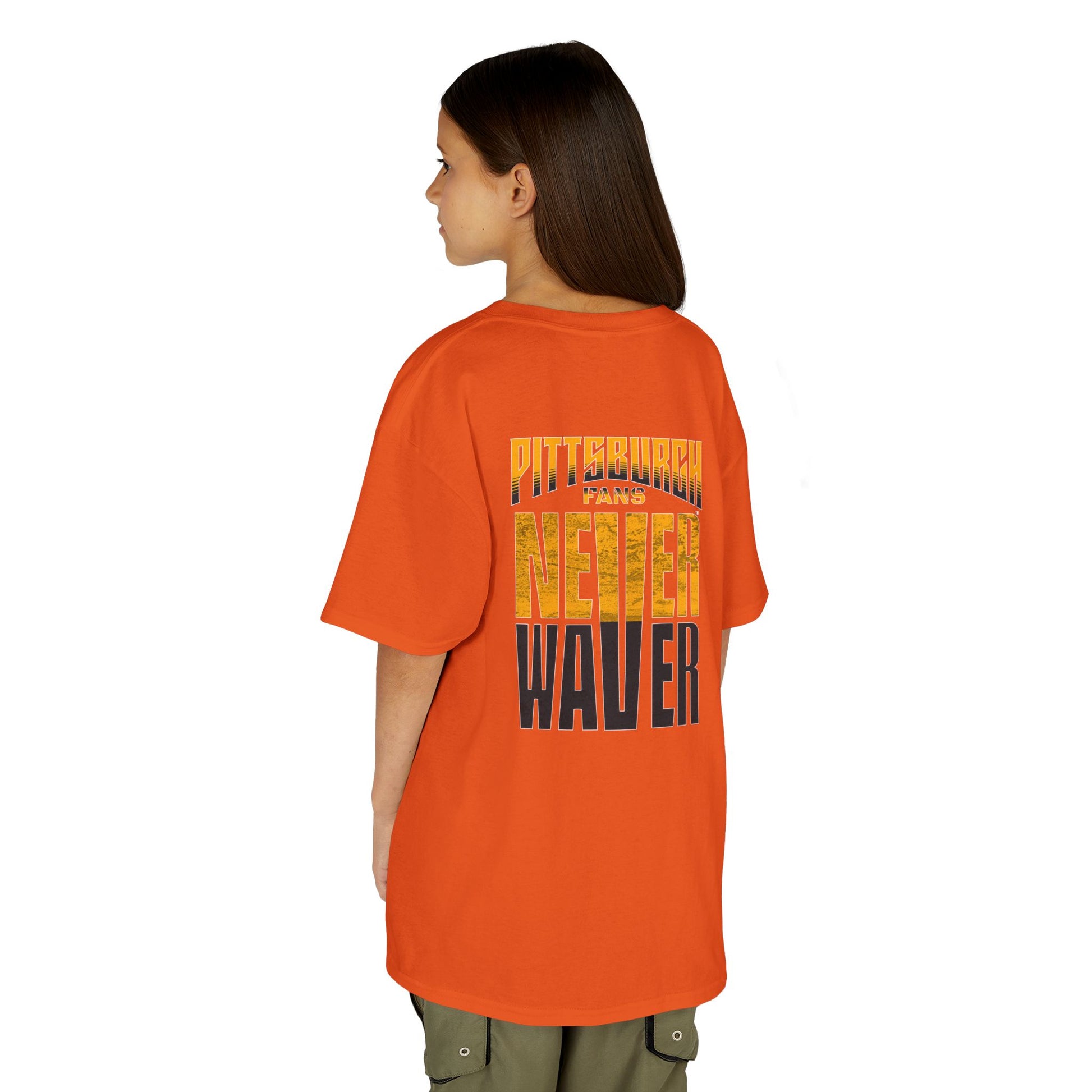 Kids Heavy Cotton™ Tee - Pittsburgh Fans Never Waver - Never Waver