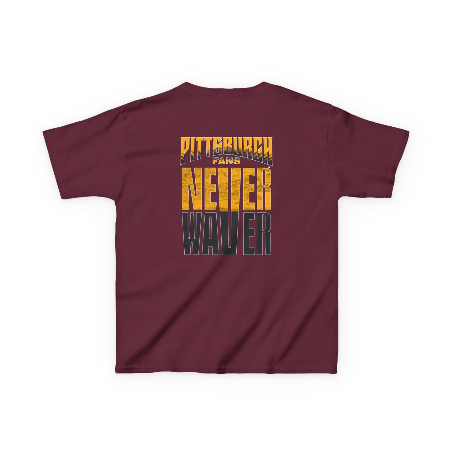 Kids Heavy Cotton™ Tee - Pittsburgh Fans Never Waver - Never Waver
