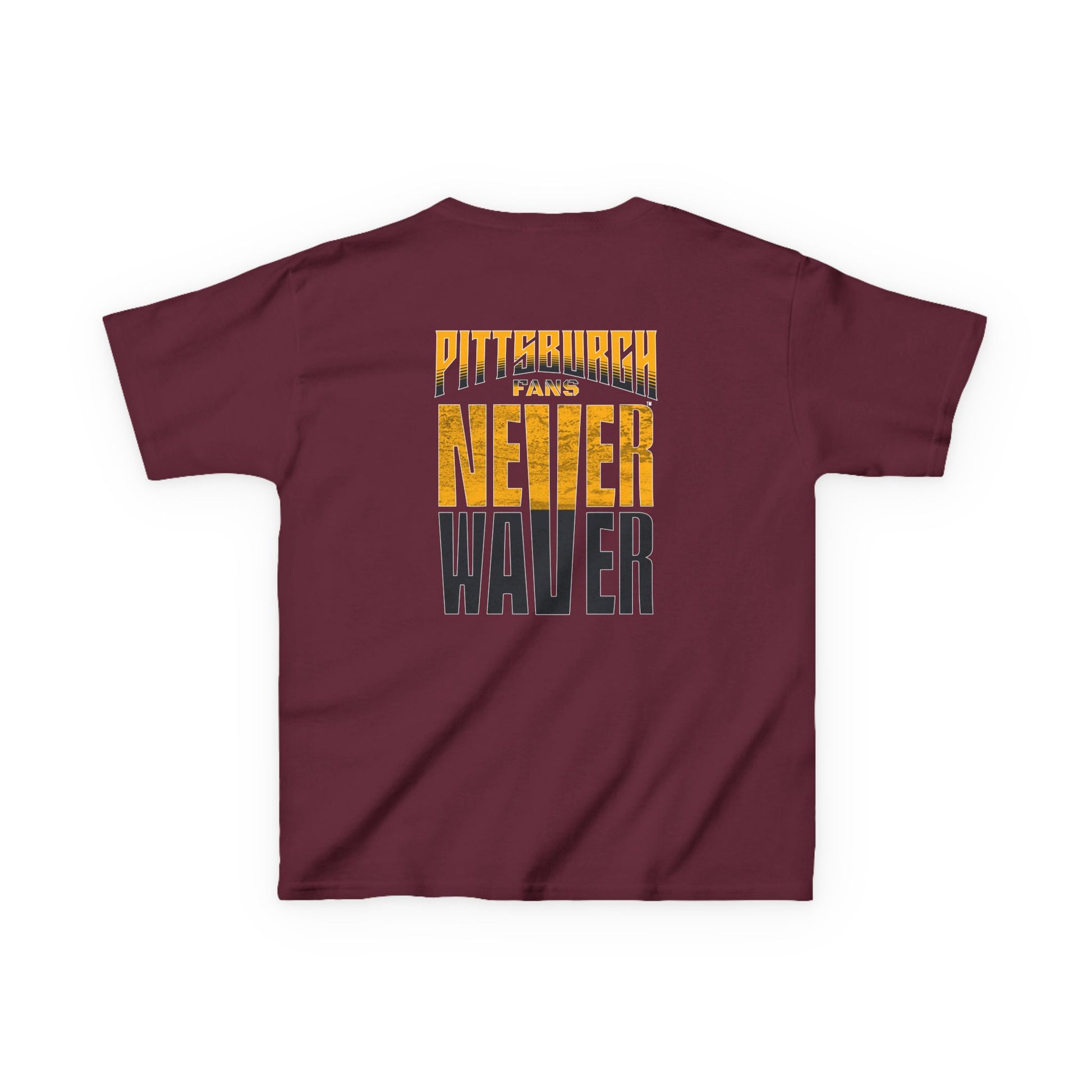 Kids Heavy Cotton™ Tee - Pittsburgh Fans Never Waver - Never Waver