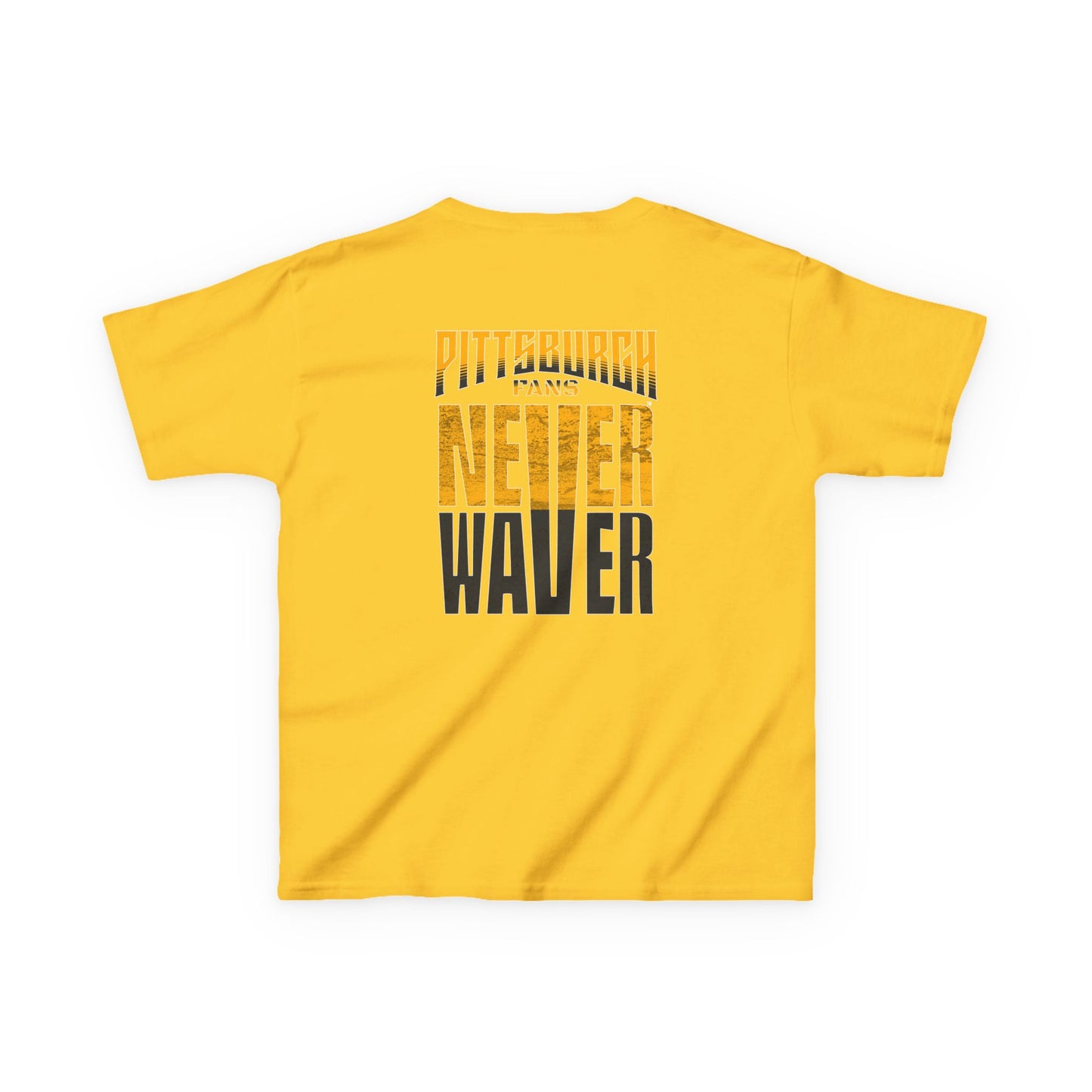 Kids Heavy Cotton™ Tee - Pittsburgh Fans Never Waver - Never Waver