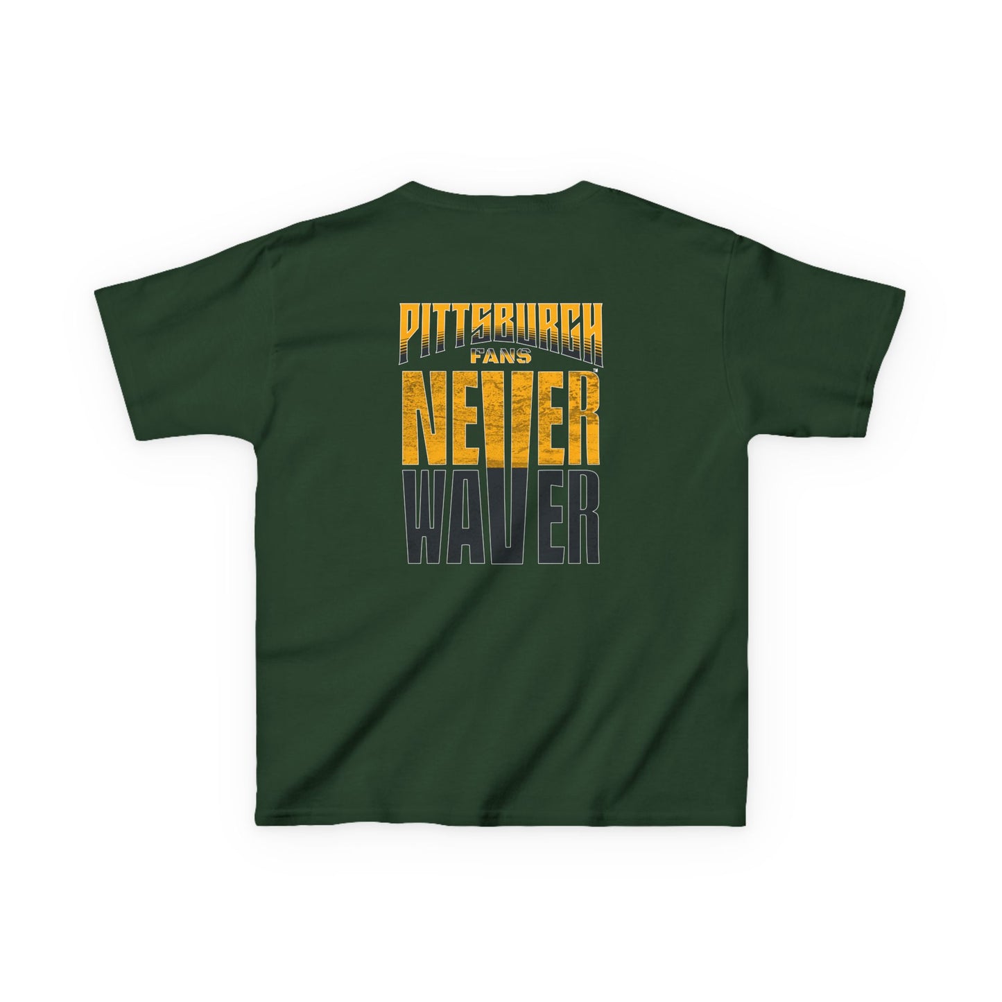 Kids Heavy Cotton™ Tee - Pittsburgh Fans Never Waver - Never Waver