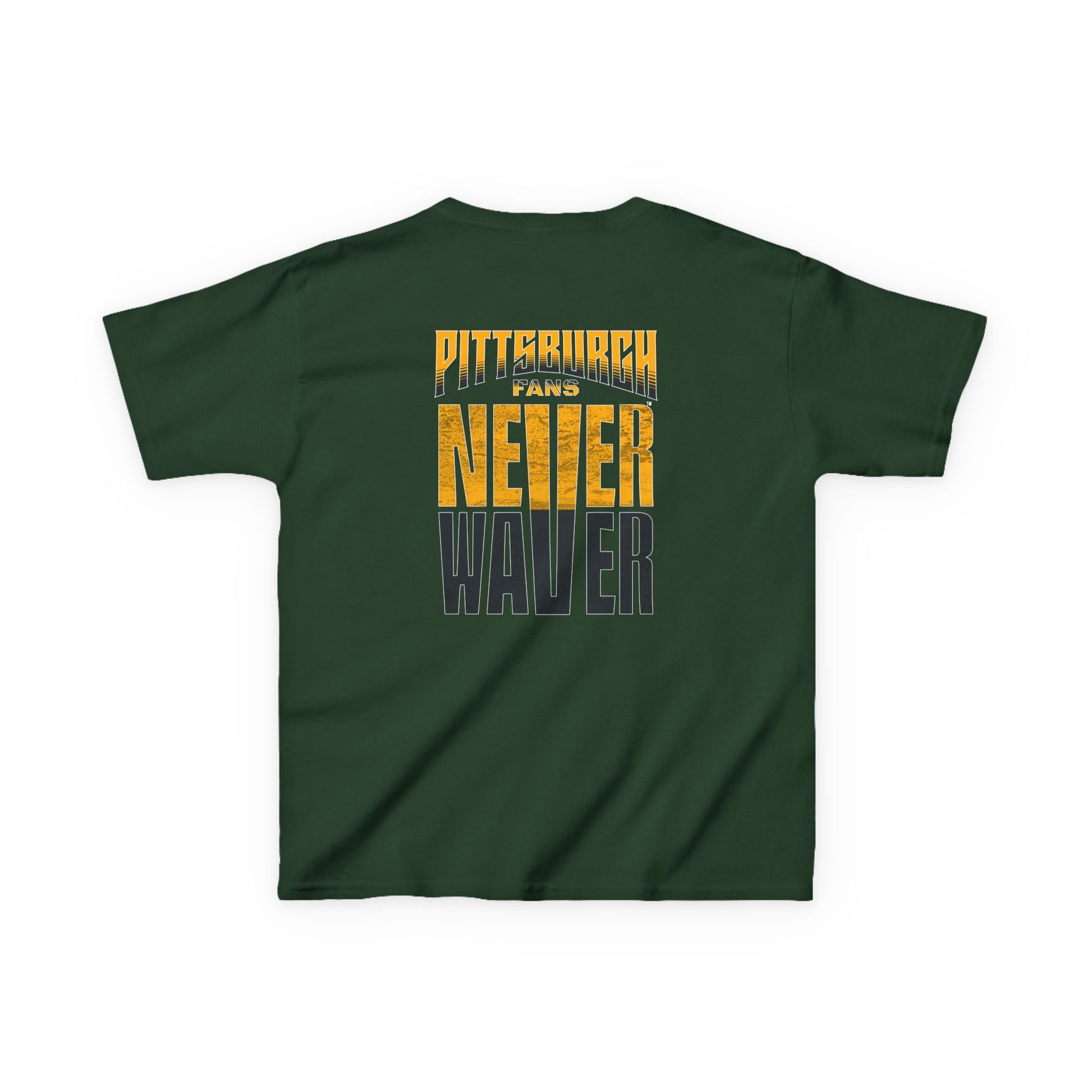 Kids Heavy Cotton™ Tee - Pittsburgh Fans Never Waver - Never Waver