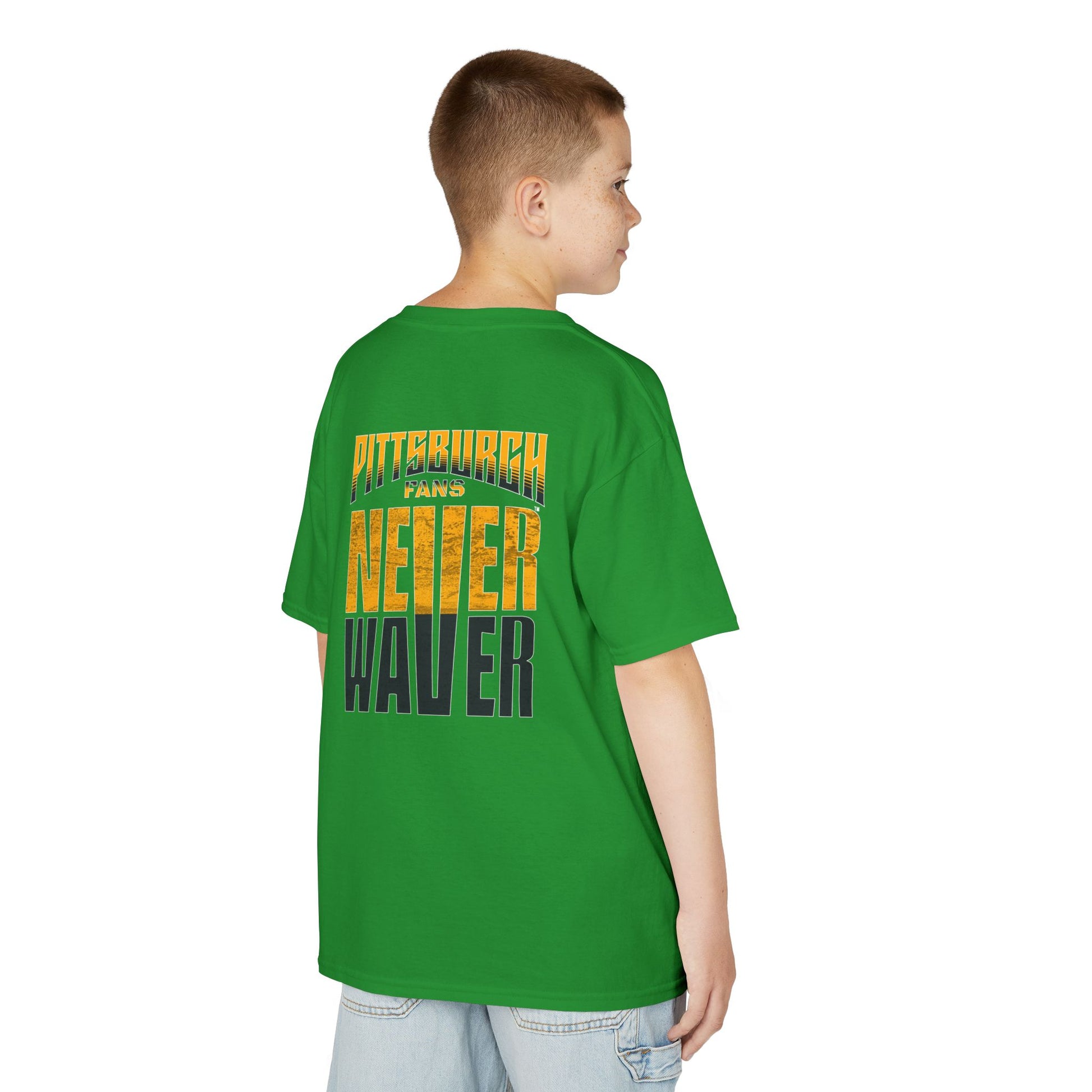 Kids Heavy Cotton™ Tee - Pittsburgh Fans Never Waver - Never Waver