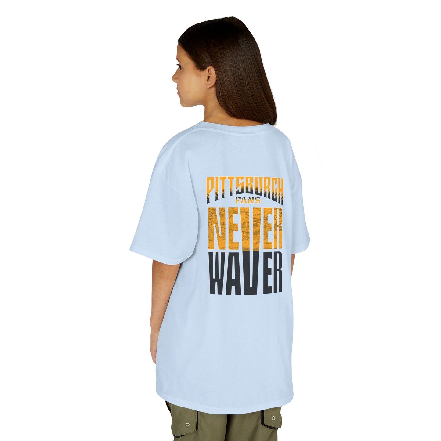 Kids Heavy Cotton™ Tee - Pittsburgh Fans Never Waver - Never Waver