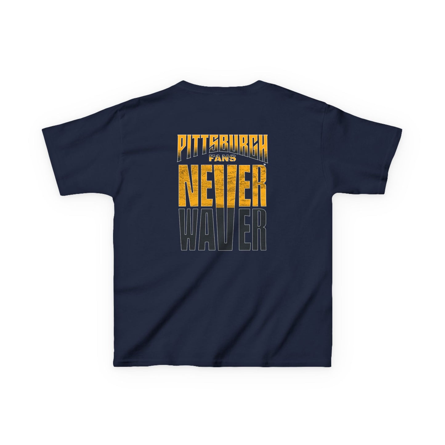 Kids Heavy Cotton™ Tee - Pittsburgh Fans Never Waver - Never Waver