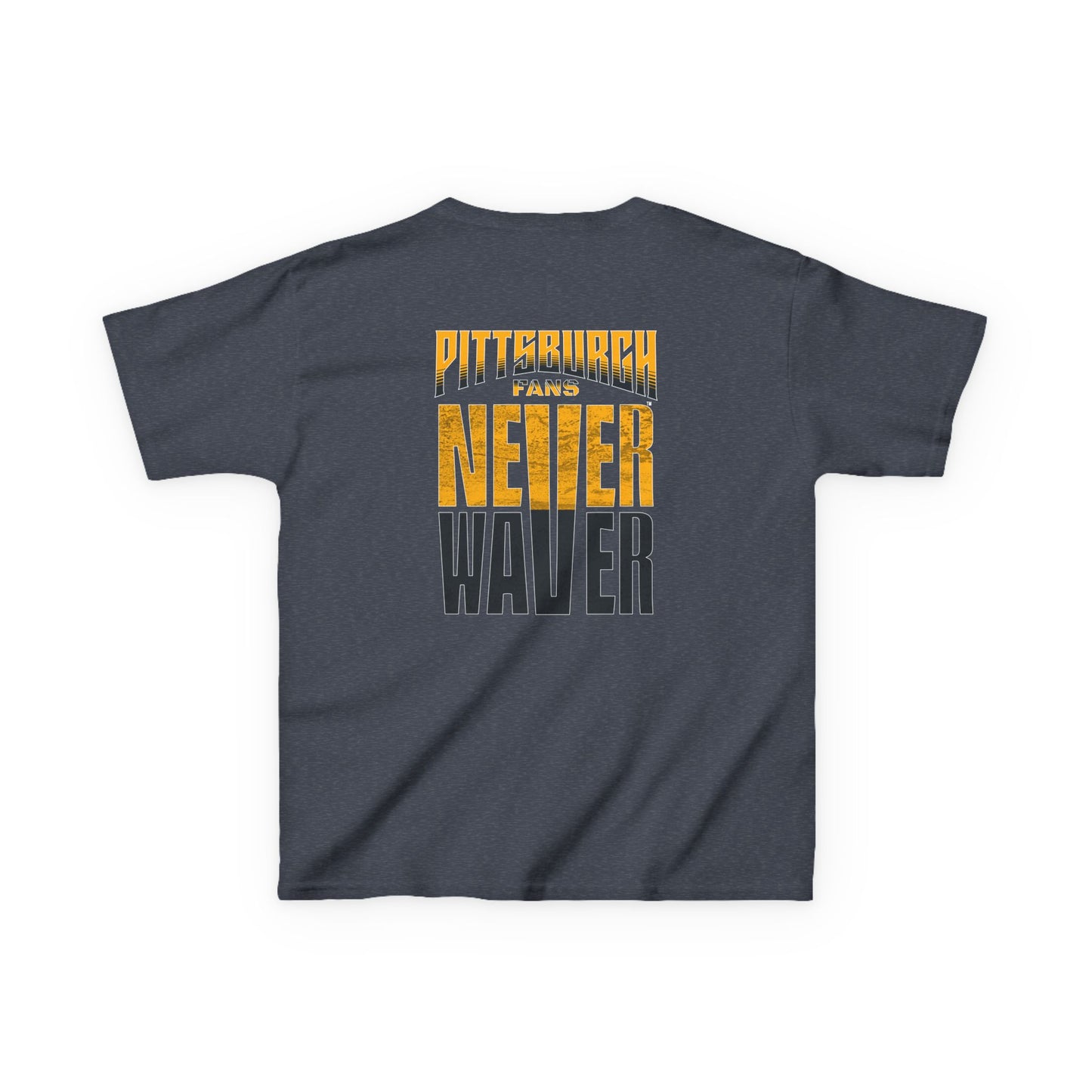 Kids Heavy Cotton™ Tee - Pittsburgh Fans Never Waver - Never Waver