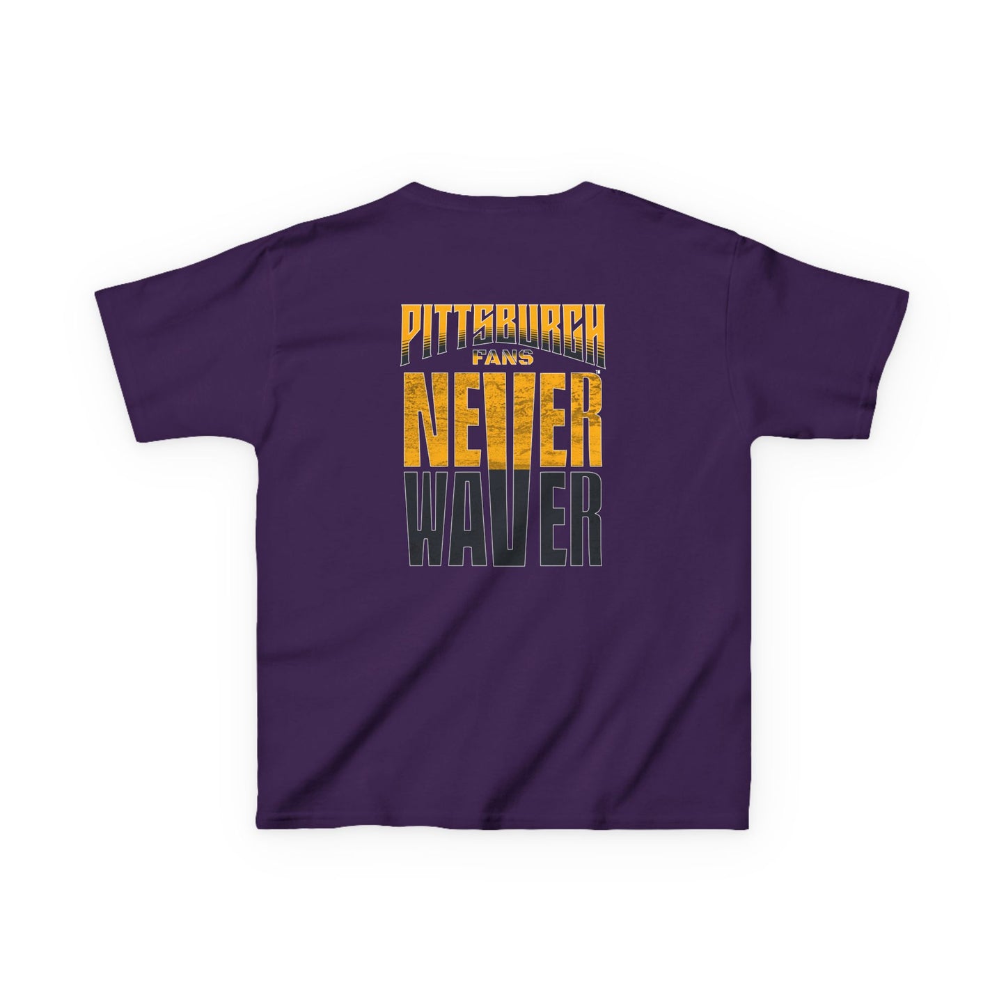 Kids Heavy Cotton™ Tee - Pittsburgh Fans Never Waver - Never Waver