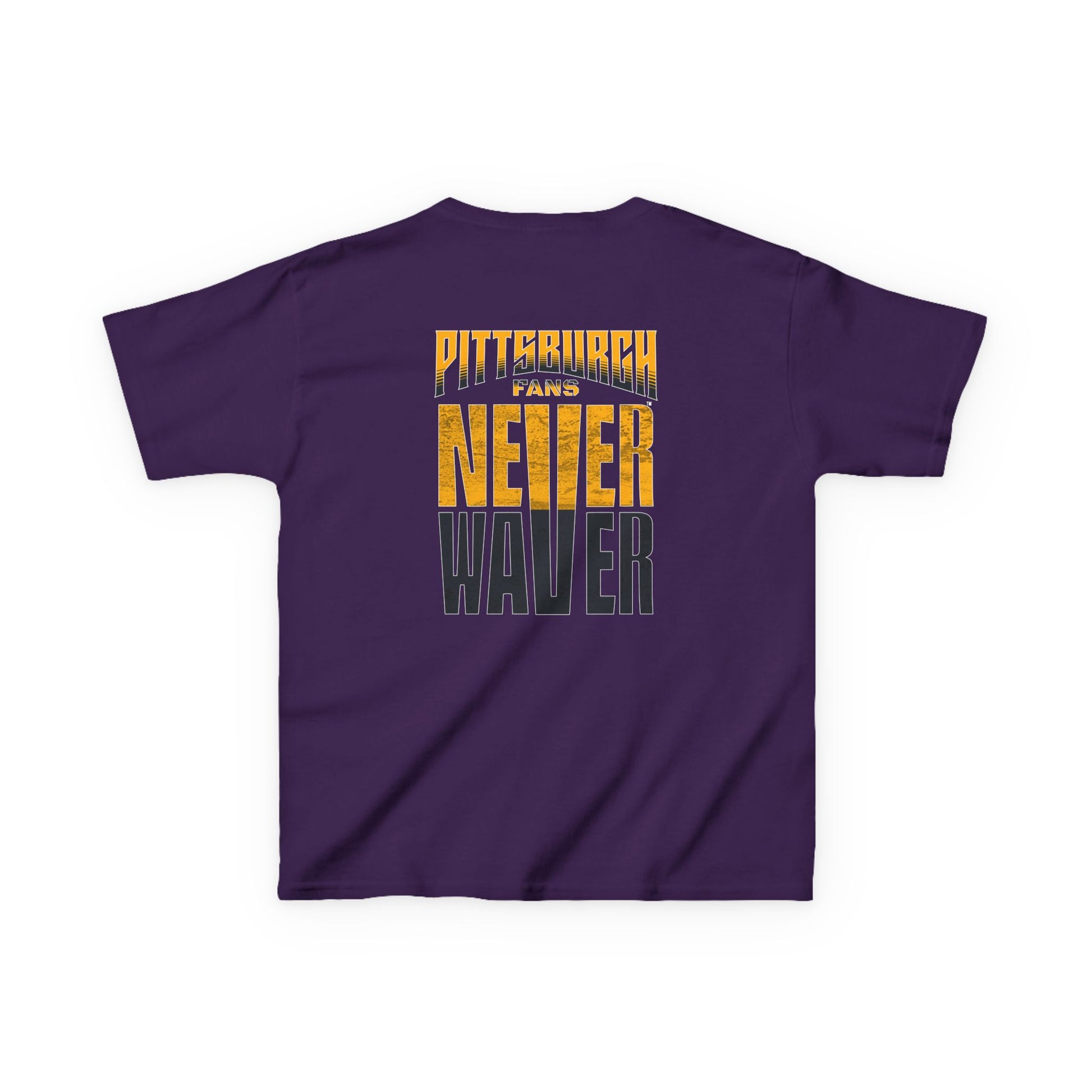 Kids Heavy Cotton™ Tee - Pittsburgh Fans Never Waver - Never Waver