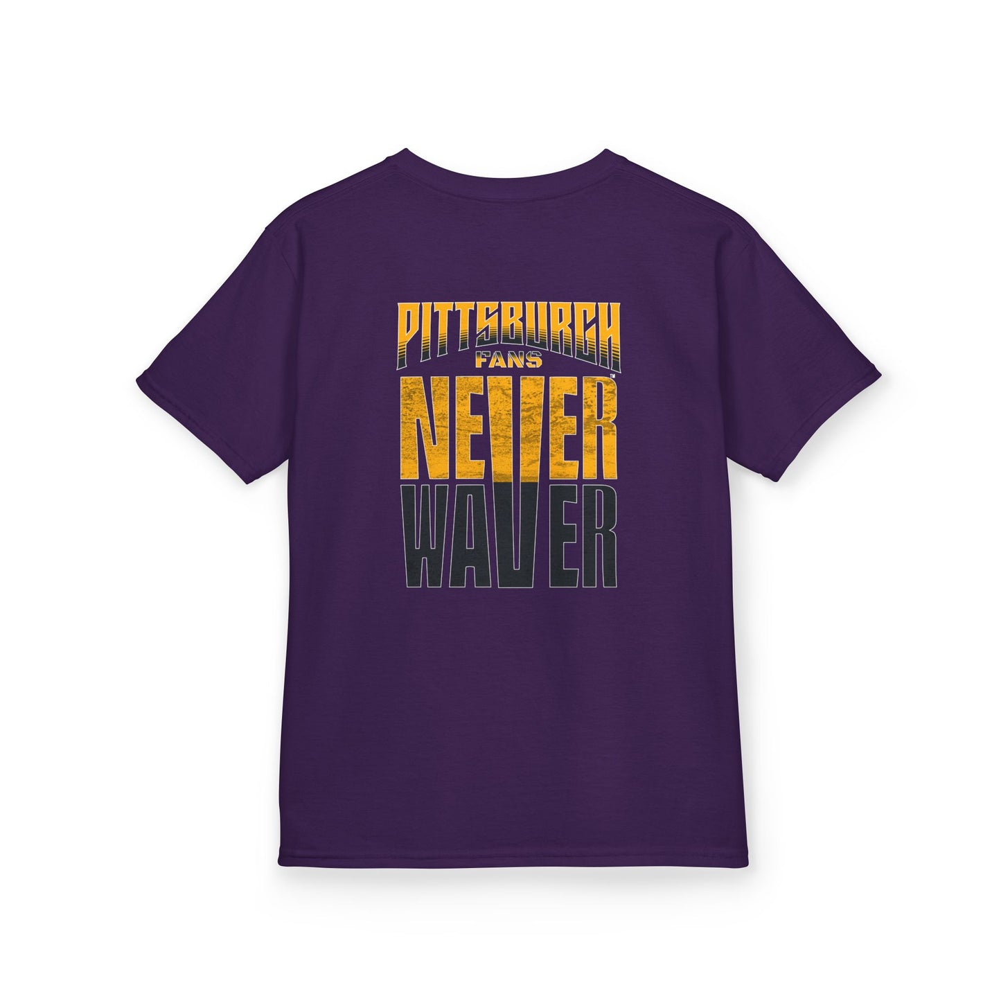 Kids Heavy Cotton™ Tee - Pittsburgh Fans Never Waver - Never Waver
