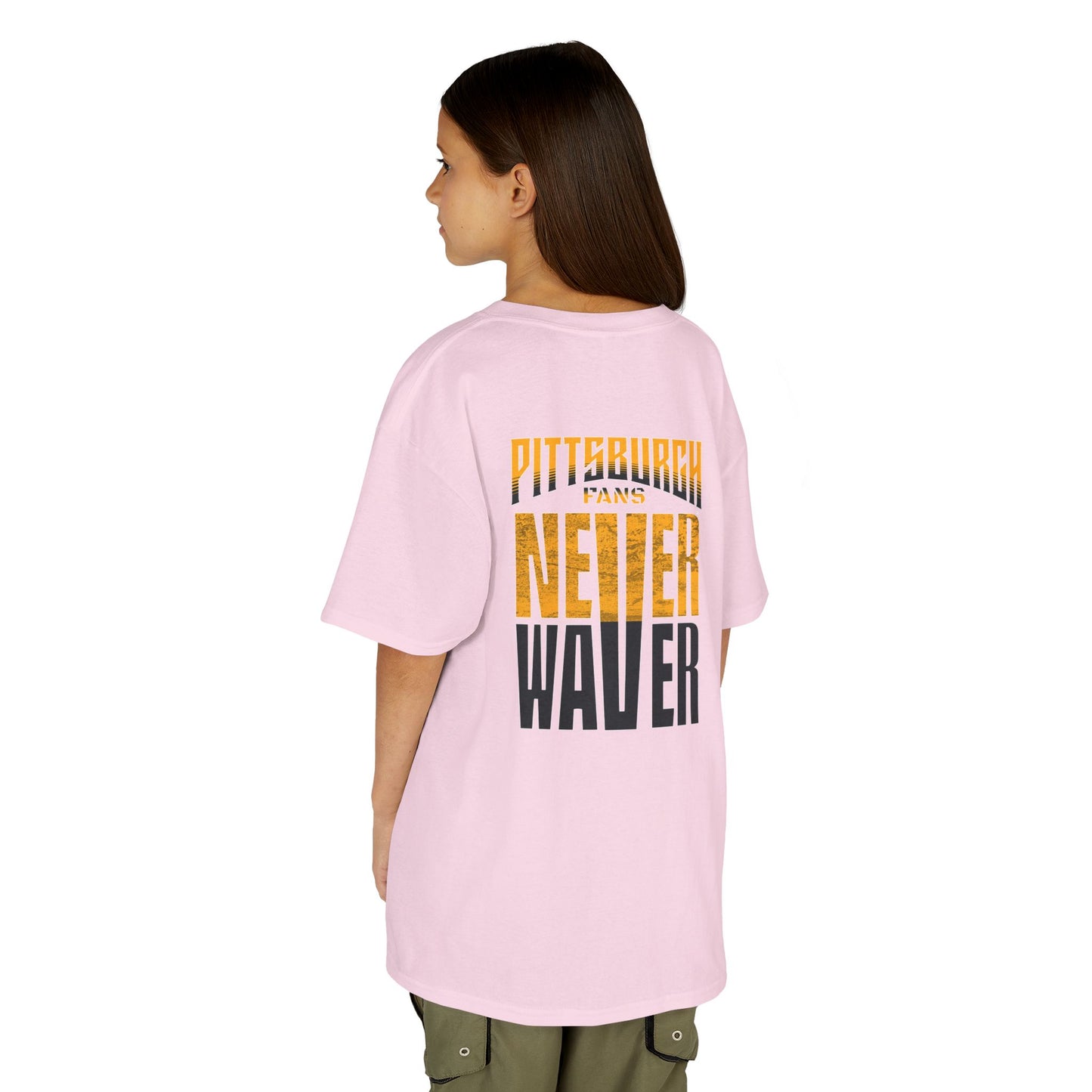 Kids Heavy Cotton™ Tee - Pittsburgh Fans Never Waver - Never Waver