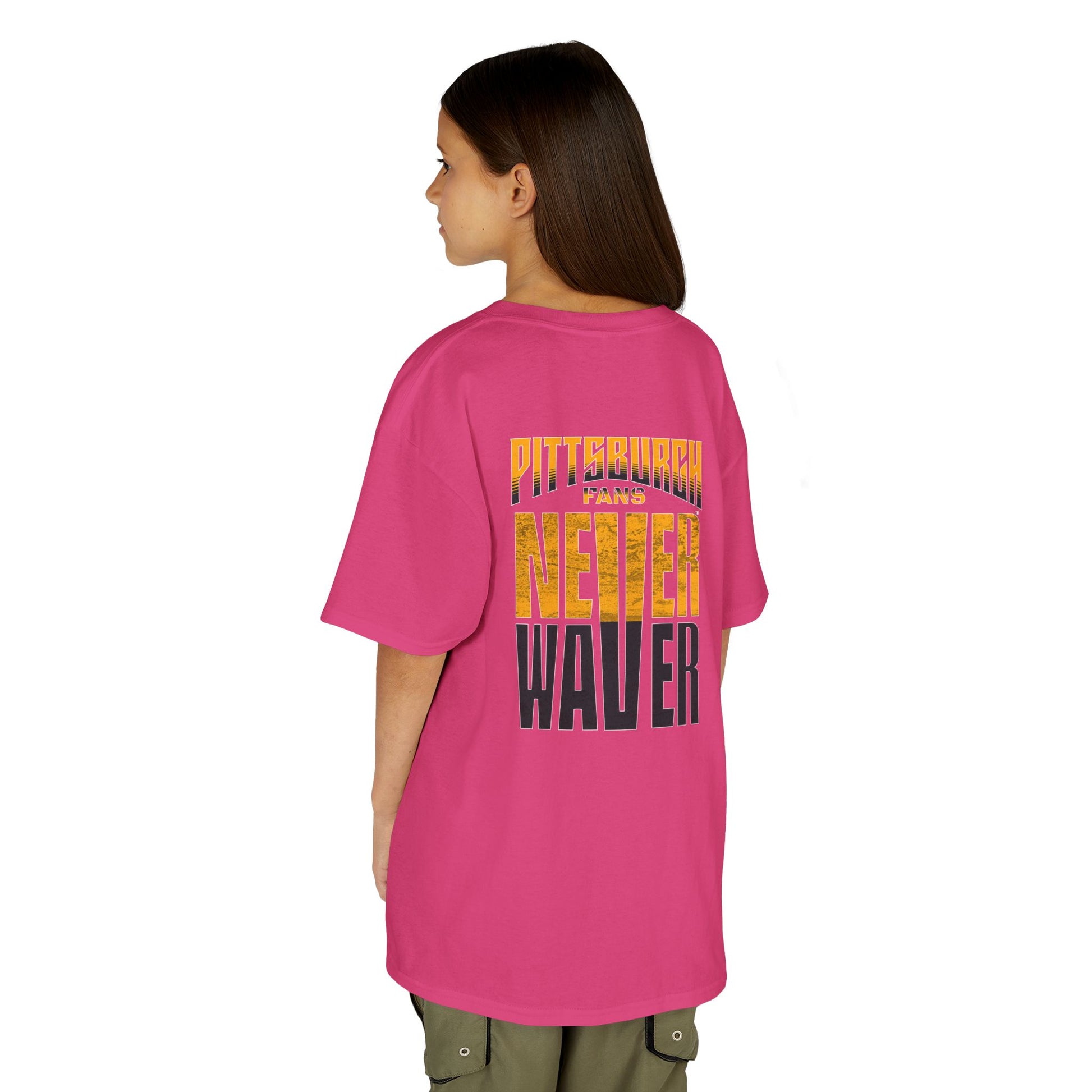 Kids Heavy Cotton™ Tee - Pittsburgh Fans Never Waver - Never Waver