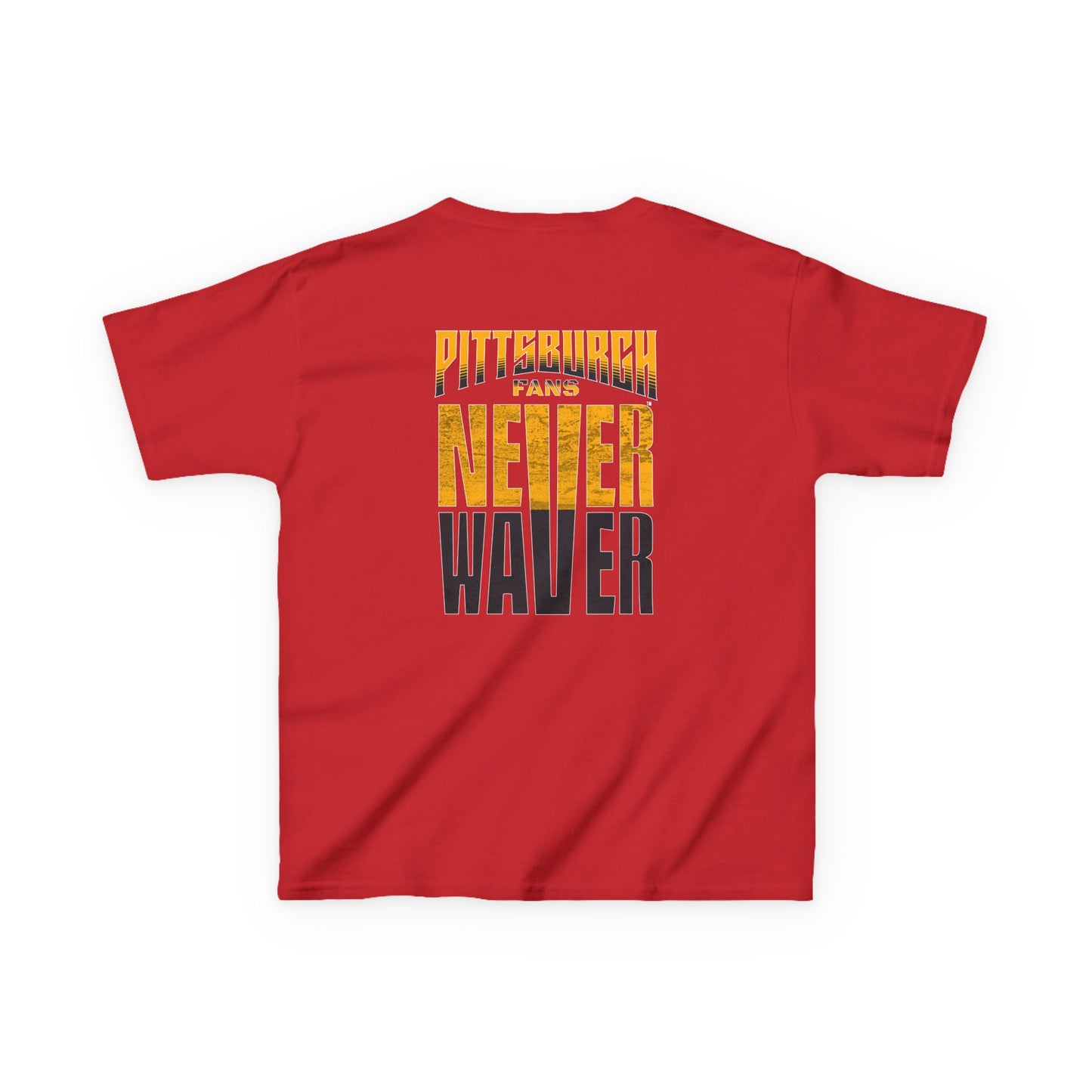 Kids Heavy Cotton™ Tee - Pittsburgh Fans Never Waver - Never Waver