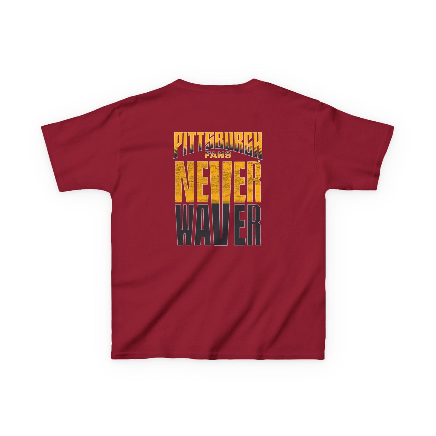 Kids Heavy Cotton™ Tee - Pittsburgh Fans Never Waver - Never Waver