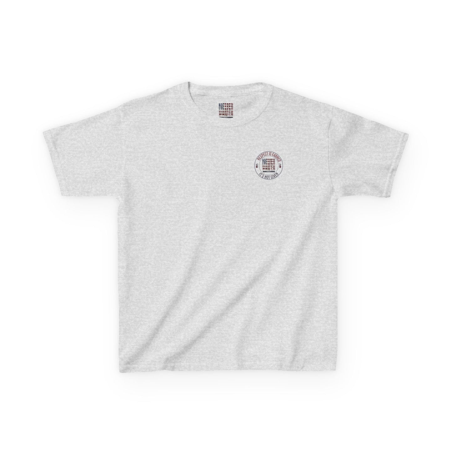 Kids Heavy Cotton™ Tee -Respect is Earned Never Waver It's Not Given - Stylish, Comfortable Everyday Wear - Never Waver