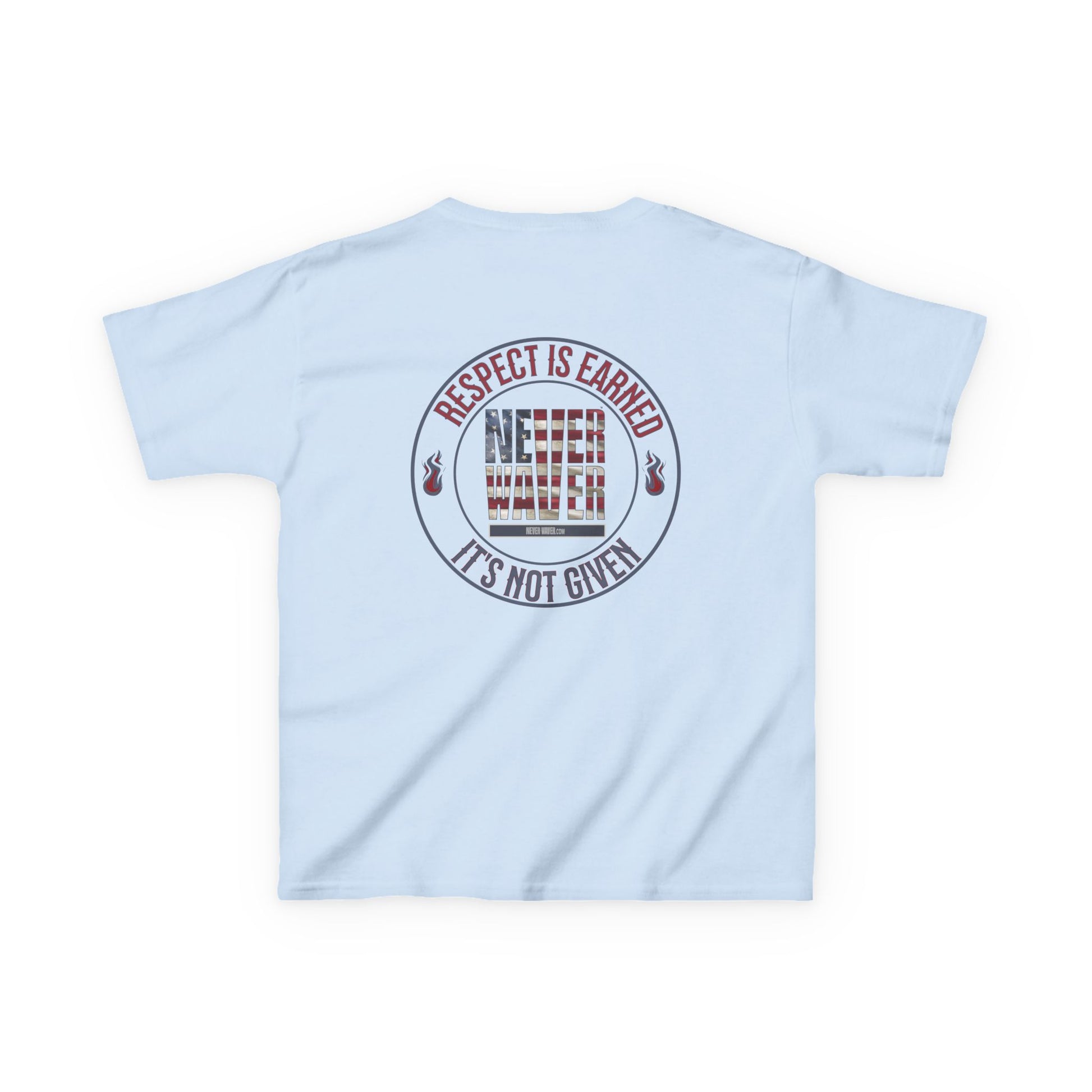Kids Heavy Cotton™ Tee -Respect is Earned Never Waver It's Not Given - Stylish, Comfortable Everyday Wear - Never Waver