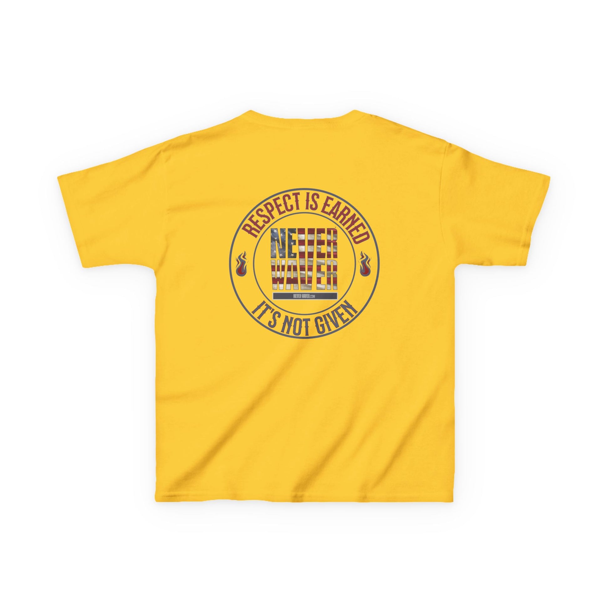 Kids Heavy Cotton™ Tee -Respect is Earned Never Waver It's Not Given - Stylish, Comfortable Everyday Wear - Never Waver