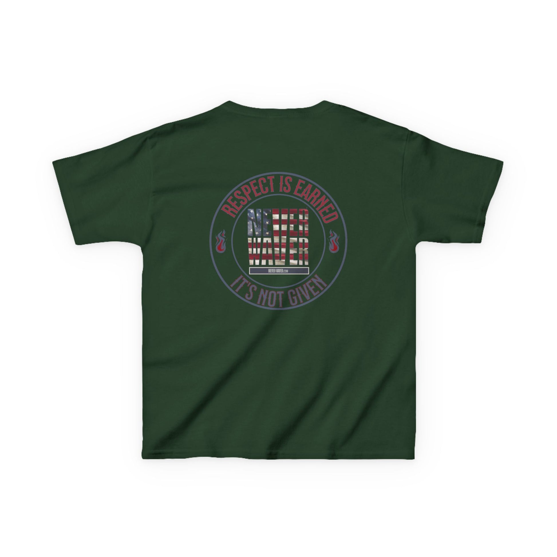 Kids Heavy Cotton™ Tee -Respect is Earned Never Waver It's Not Given - Stylish, Comfortable Everyday Wear - Never Waver