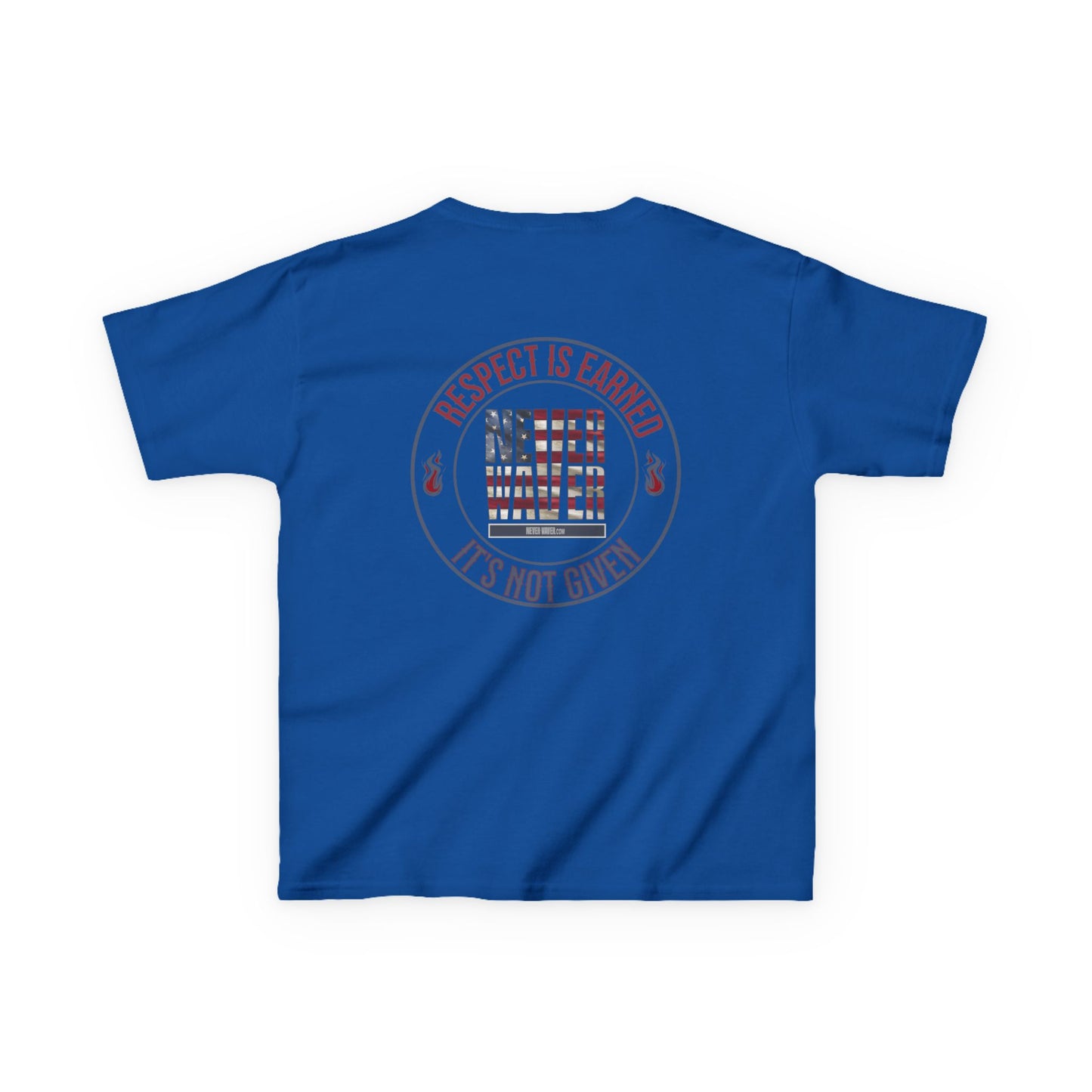 Kids Heavy Cotton™ Tee -Respect is Earned Never Waver It's Not Given - Stylish, Comfortable Everyday Wear - Never Waver