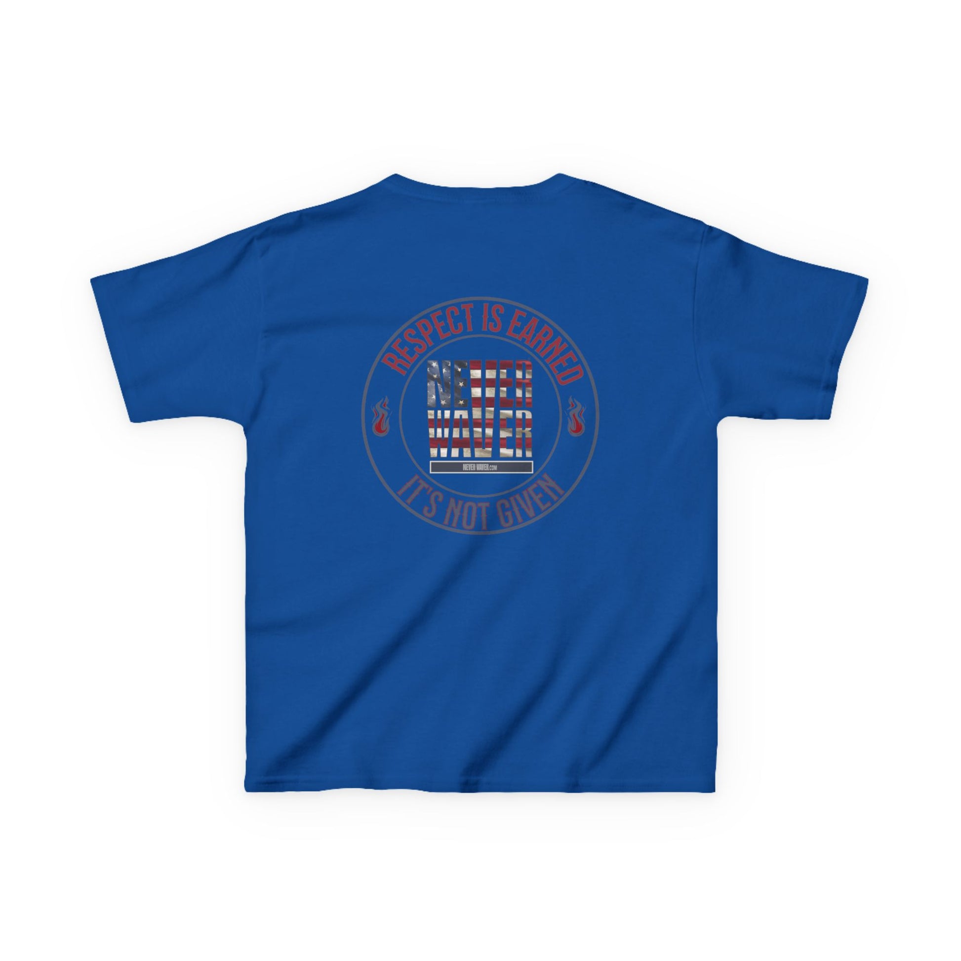 Kids Heavy Cotton™ Tee -Respect is Earned Never Waver It's Not Given - Stylish, Comfortable Everyday Wear - Never Waver