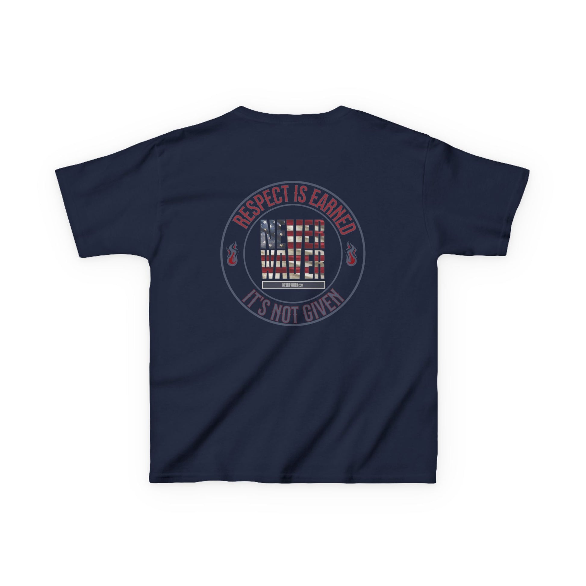 Kids Heavy Cotton™ Tee -Respect is Earned Never Waver It's Not Given - Stylish, Comfortable Everyday Wear - Never Waver