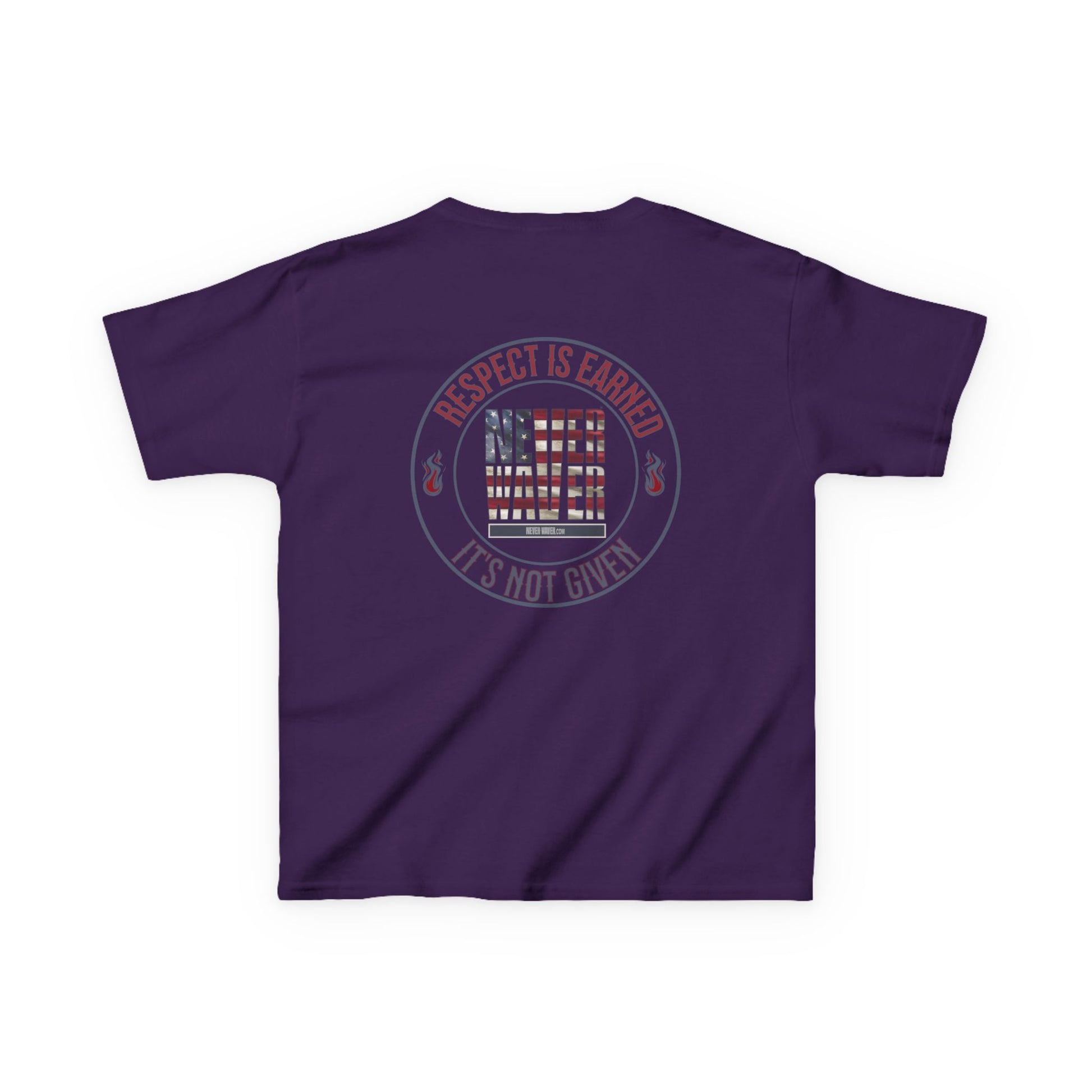 Kids Heavy Cotton™ Tee -Respect is Earned Never Waver It's Not Given - Stylish, Comfortable Everyday Wear - Never Waver