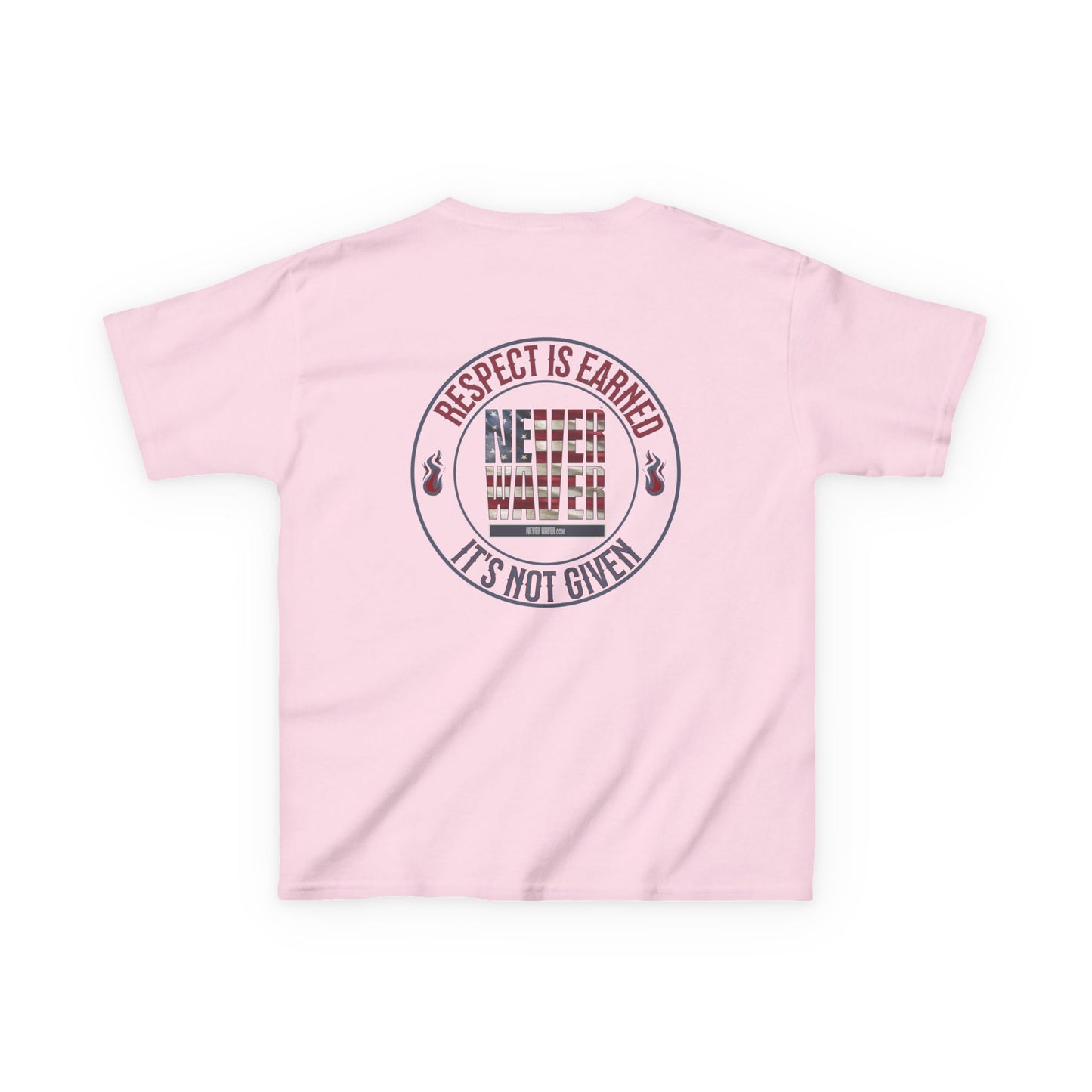 Kids Heavy Cotton™ Tee -Respect is Earned Never Waver It's Not Given - Stylish, Comfortable Everyday Wear - Never Waver