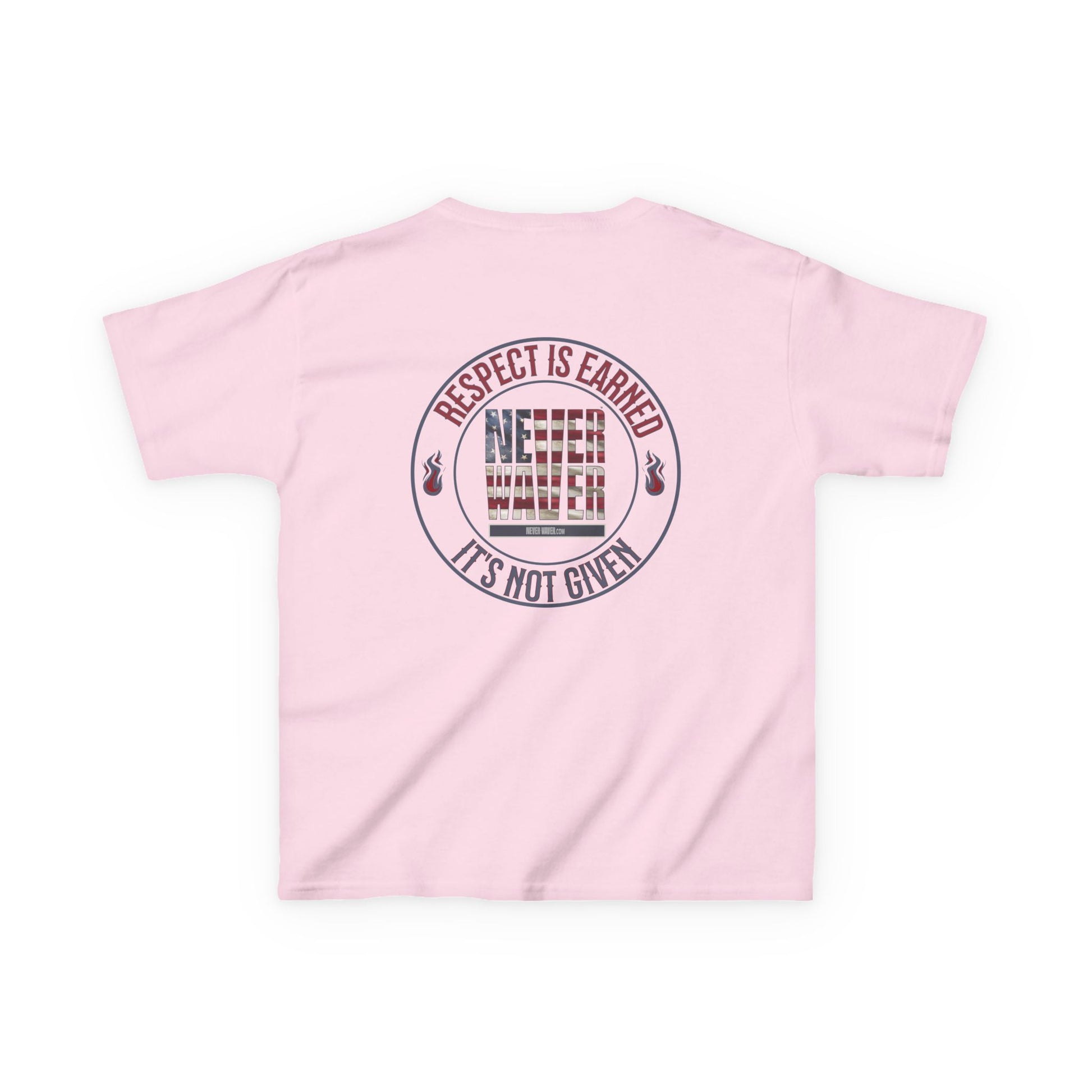 Kids Heavy Cotton™ Tee -Respect is Earned Never Waver It's Not Given - Stylish, Comfortable Everyday Wear - Never Waver