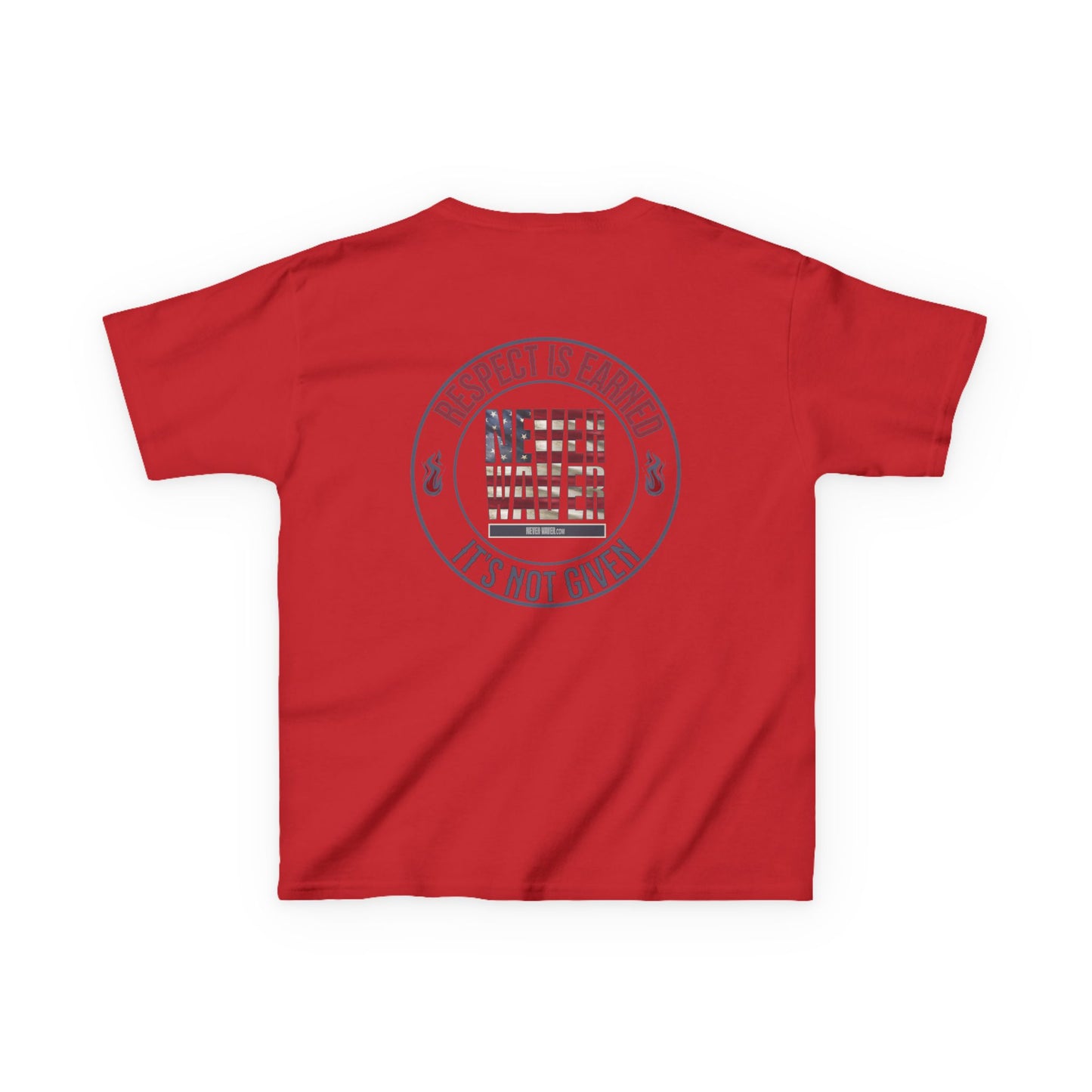 Kids Heavy Cotton™ Tee -Respect is Earned Never Waver It's Not Given - Stylish, Comfortable Everyday Wear - Never Waver