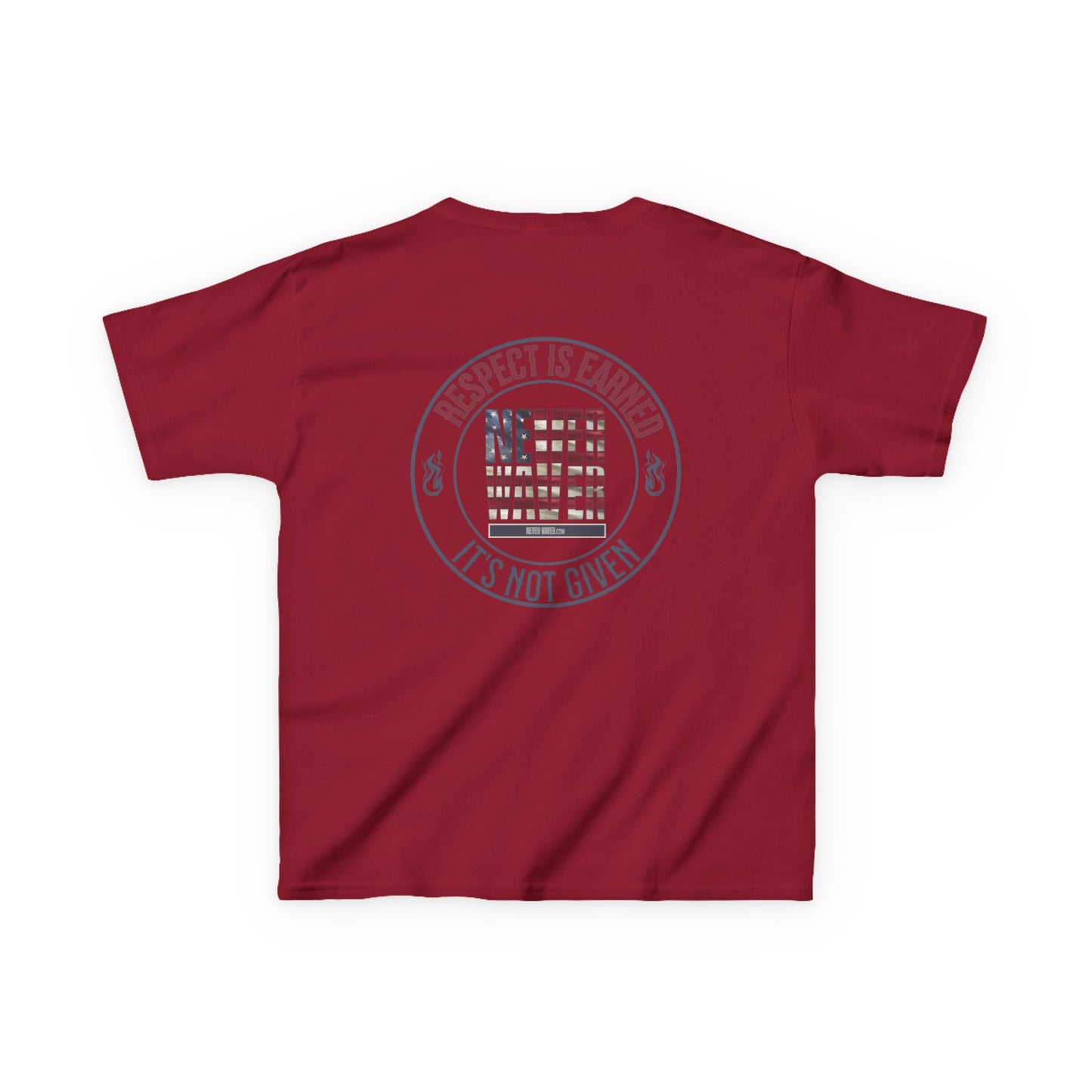 Kids Heavy Cotton™ Tee -Respect is Earned Never Waver It's Not Given - Stylish, Comfortable Everyday Wear - Never Waver