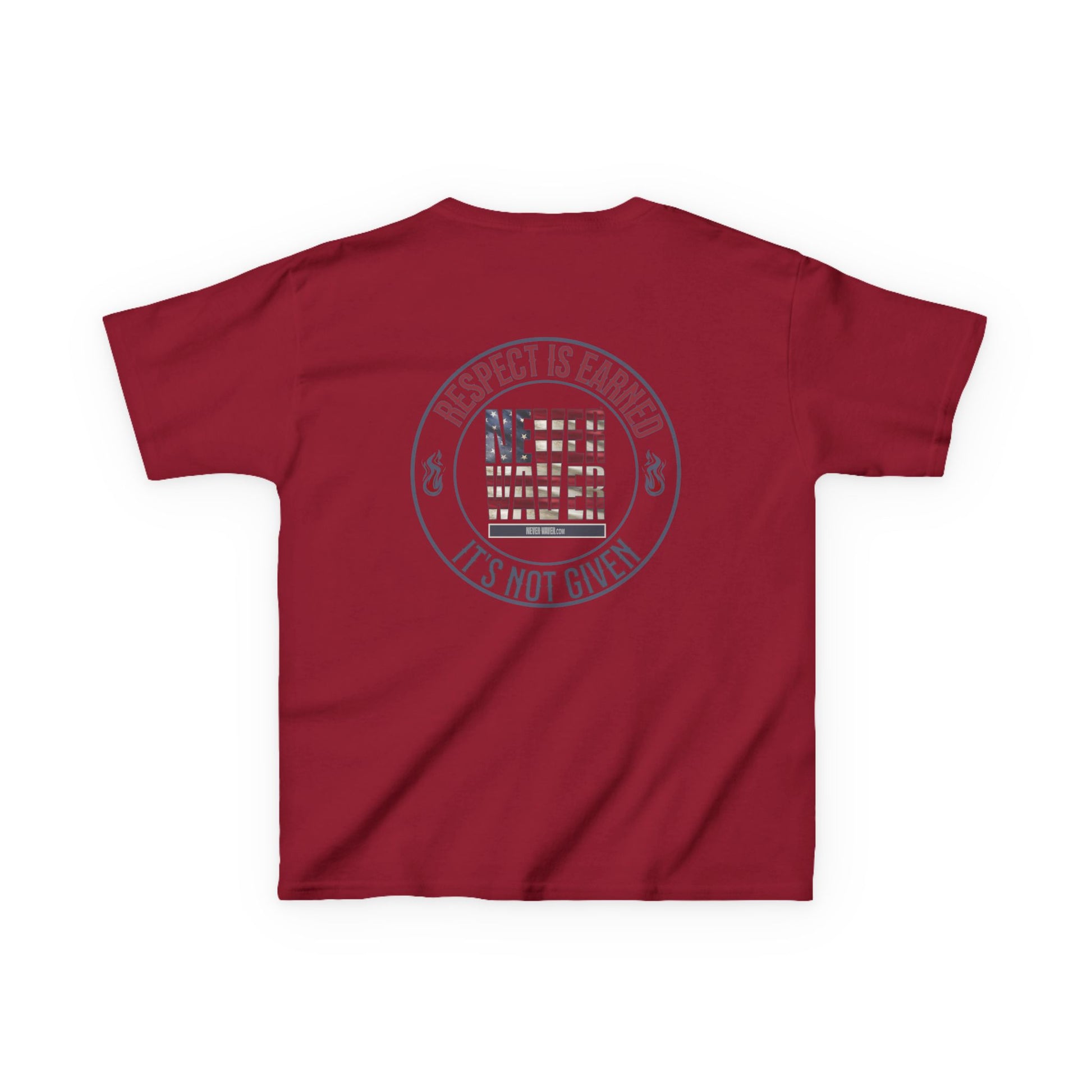 Kids Heavy Cotton™ Tee -Respect is Earned Never Waver It's Not Given - Stylish, Comfortable Everyday Wear - Never Waver